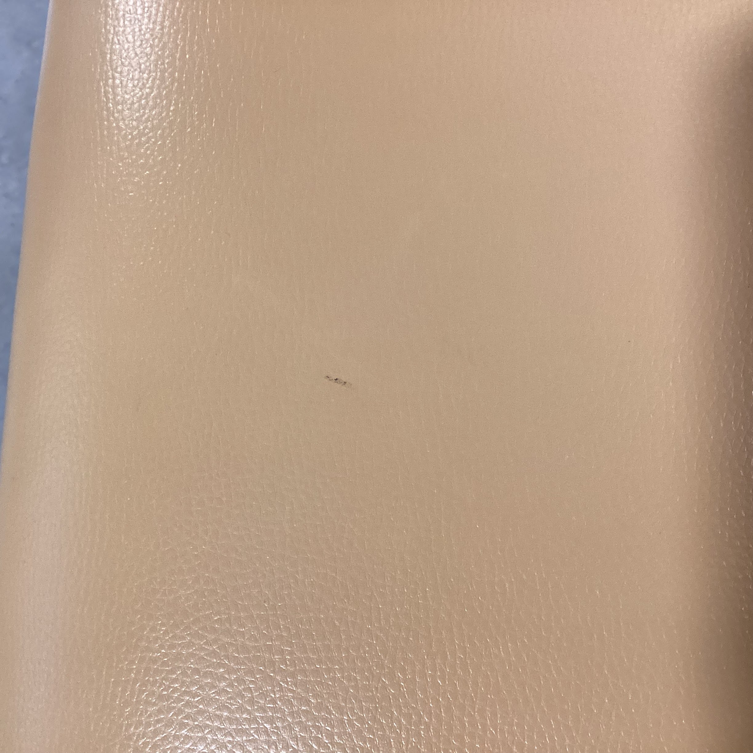 Tan Faux Leather Nailhead Stool Ottoman 21"x 21"x 20.5"