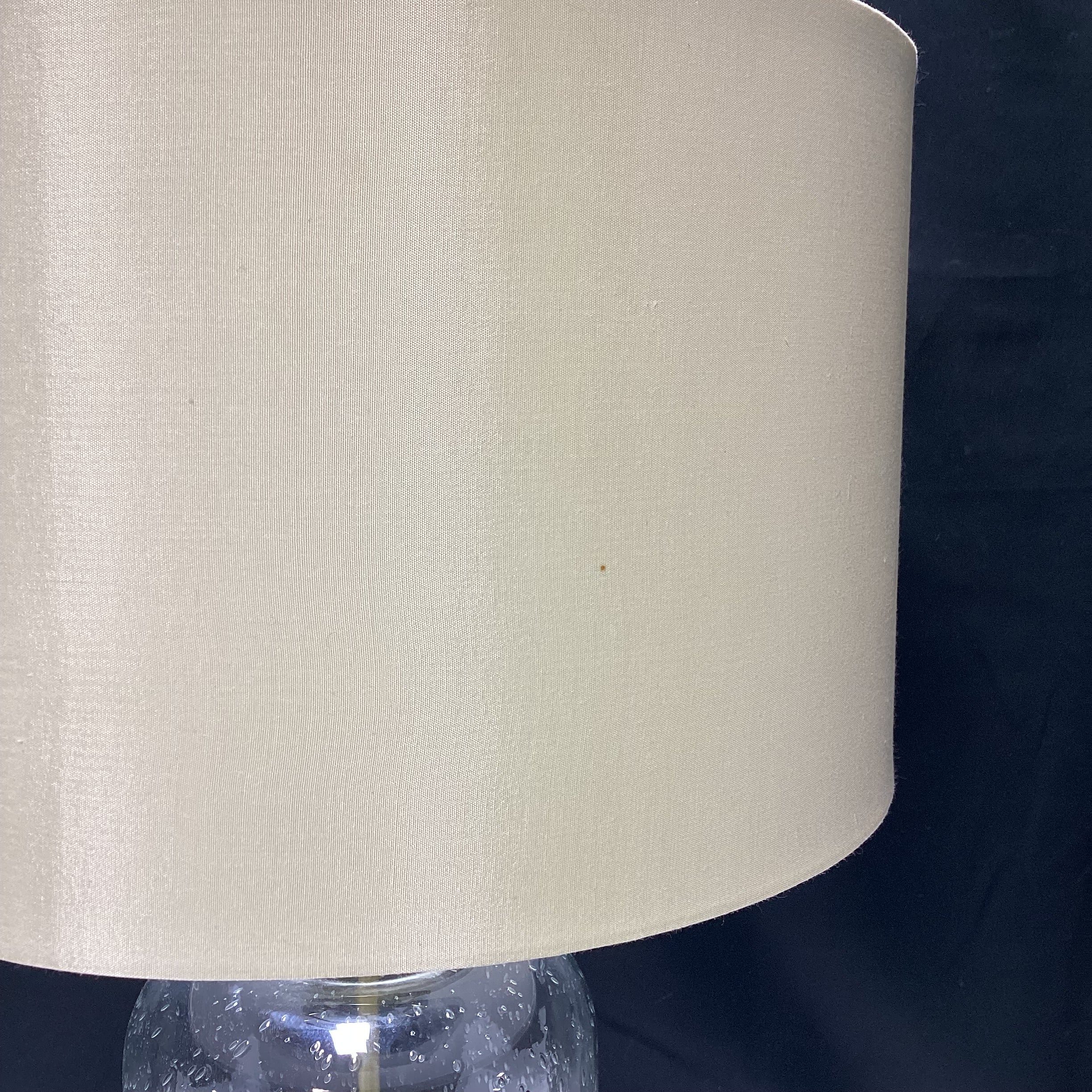 Bubble Glass Table Lamp With Shade (1) 13" x 29" x 7"