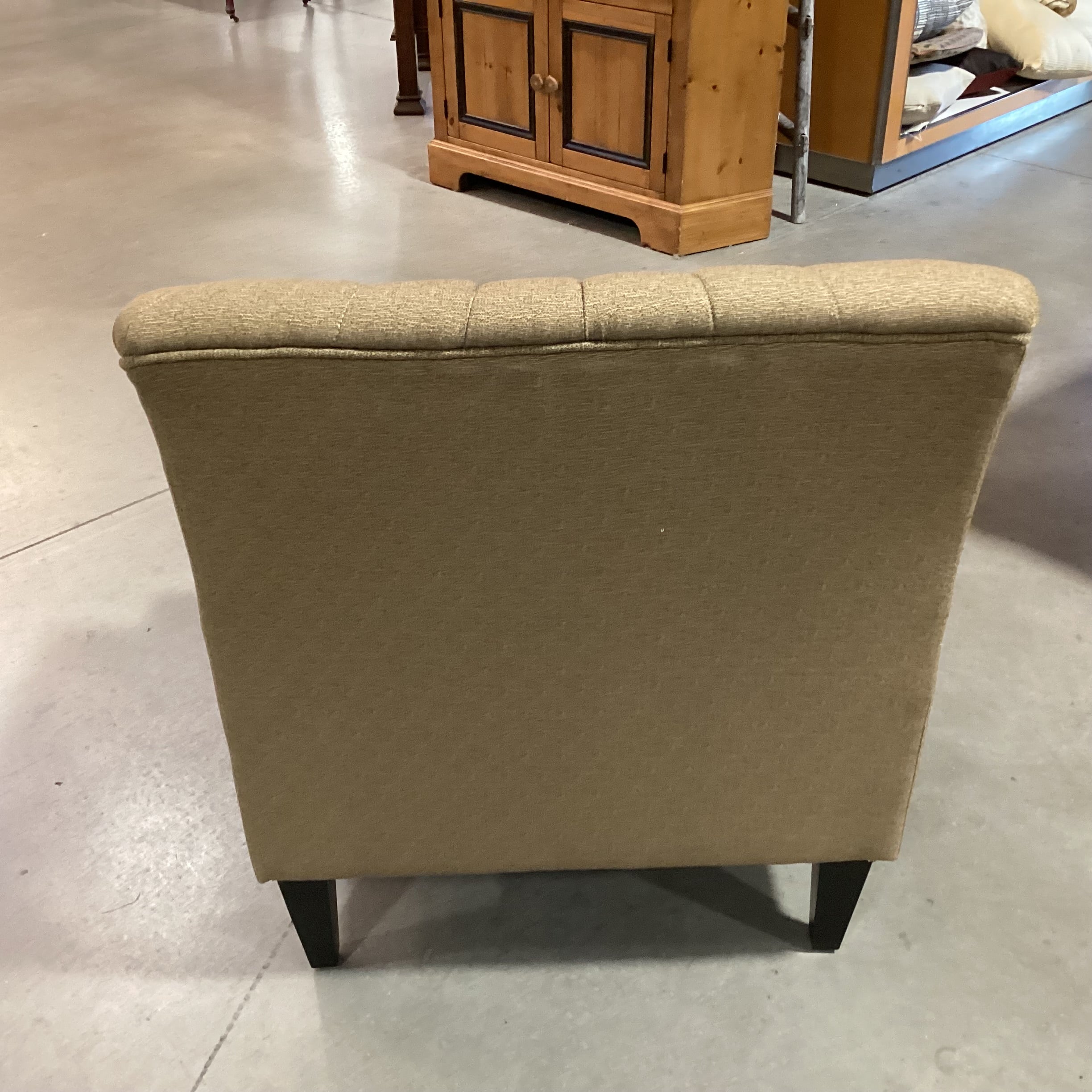 Noble House Golden Brown Flared Channel Tufted Detail Chair 30"x 30"x 34"