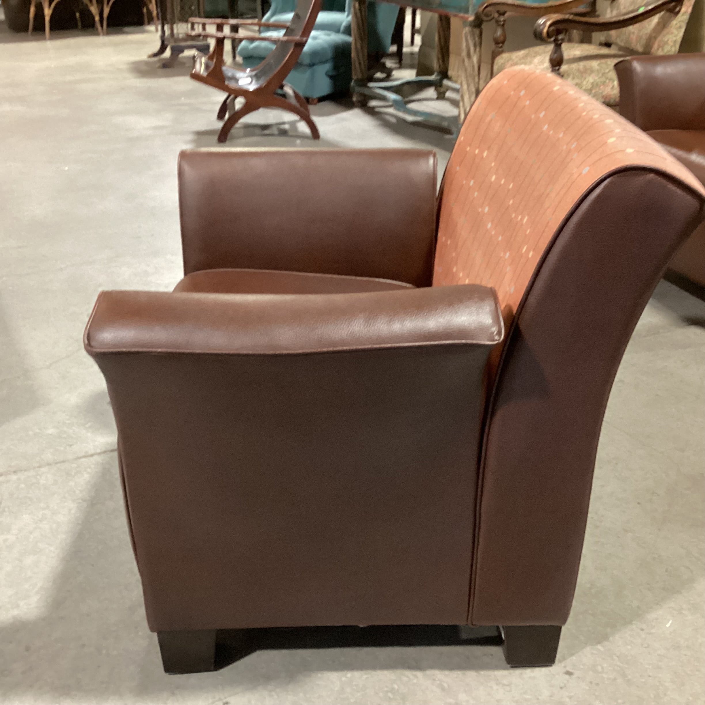 Turnstone Steelcase Faux Leather & Burnt Orange Design Chair 36"x 32"x 32"