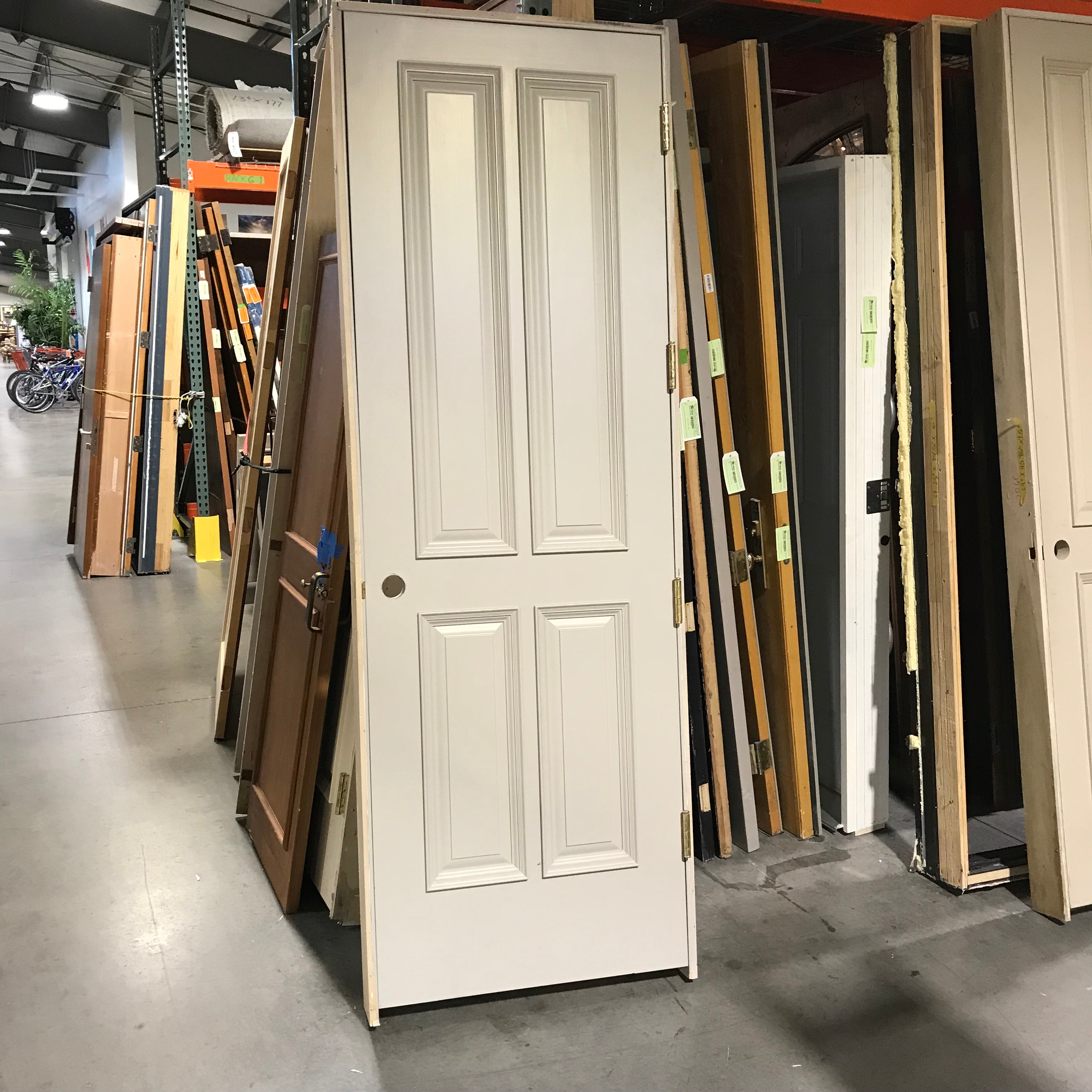 30"x 90"x 1.75" Tan 4 Panel Colonial Interior Door with Jamb