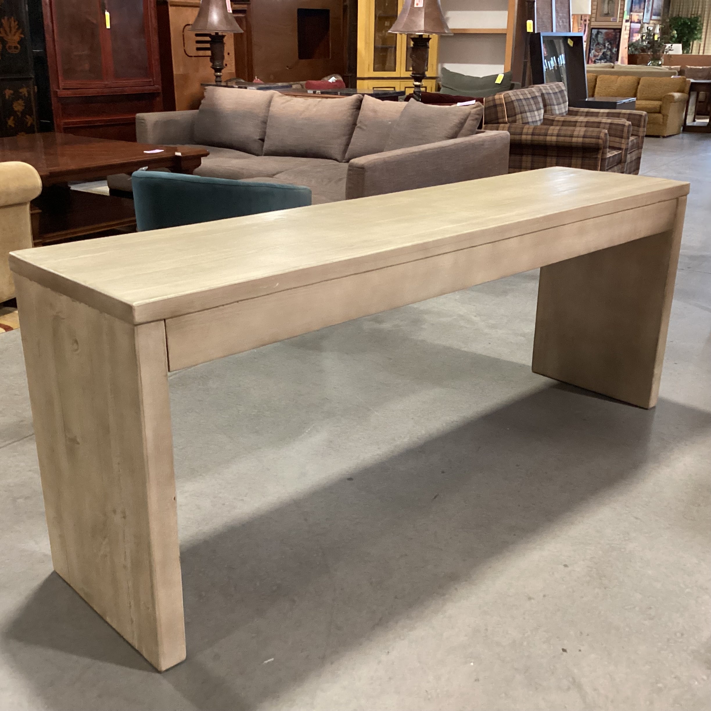 Pottery Barn Pismo Kiln Dried Solid Wood with Seadrift Finish 2 Drawer Console 80"x 20"x 31"