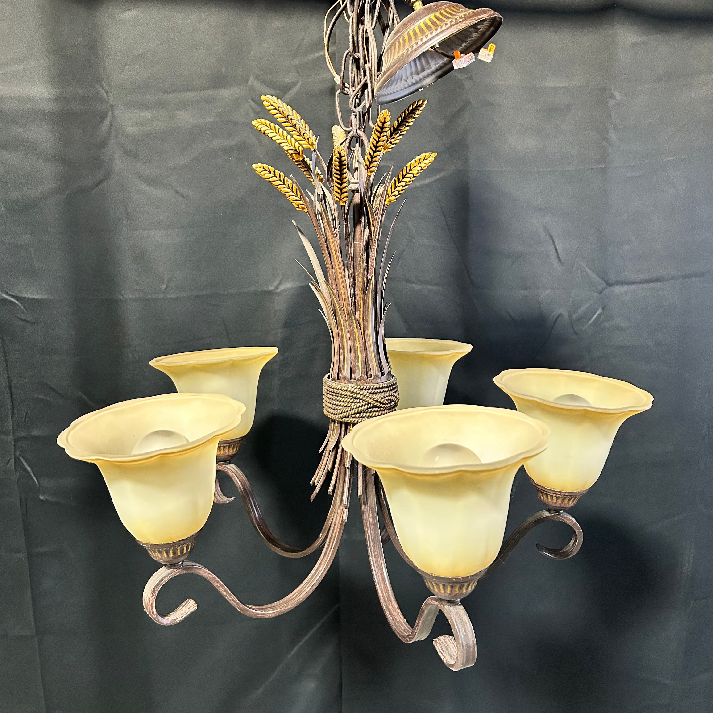Portfolio Bronze 5 Light Chandelier 26"x 23"