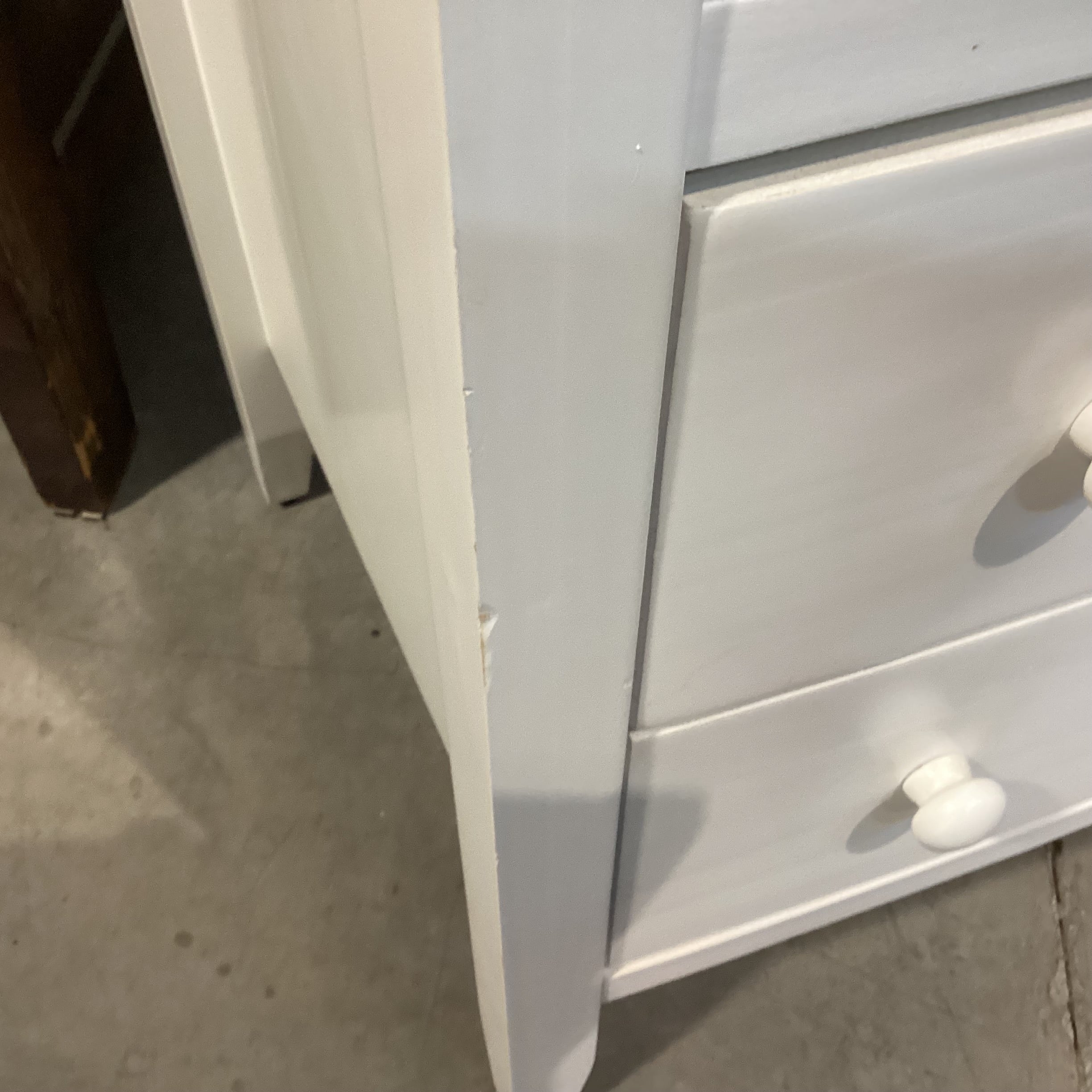 White Washed Wood 2 Drawer 2 Door with Shelves Wardrobe Armoire 36"x 19"x 63"