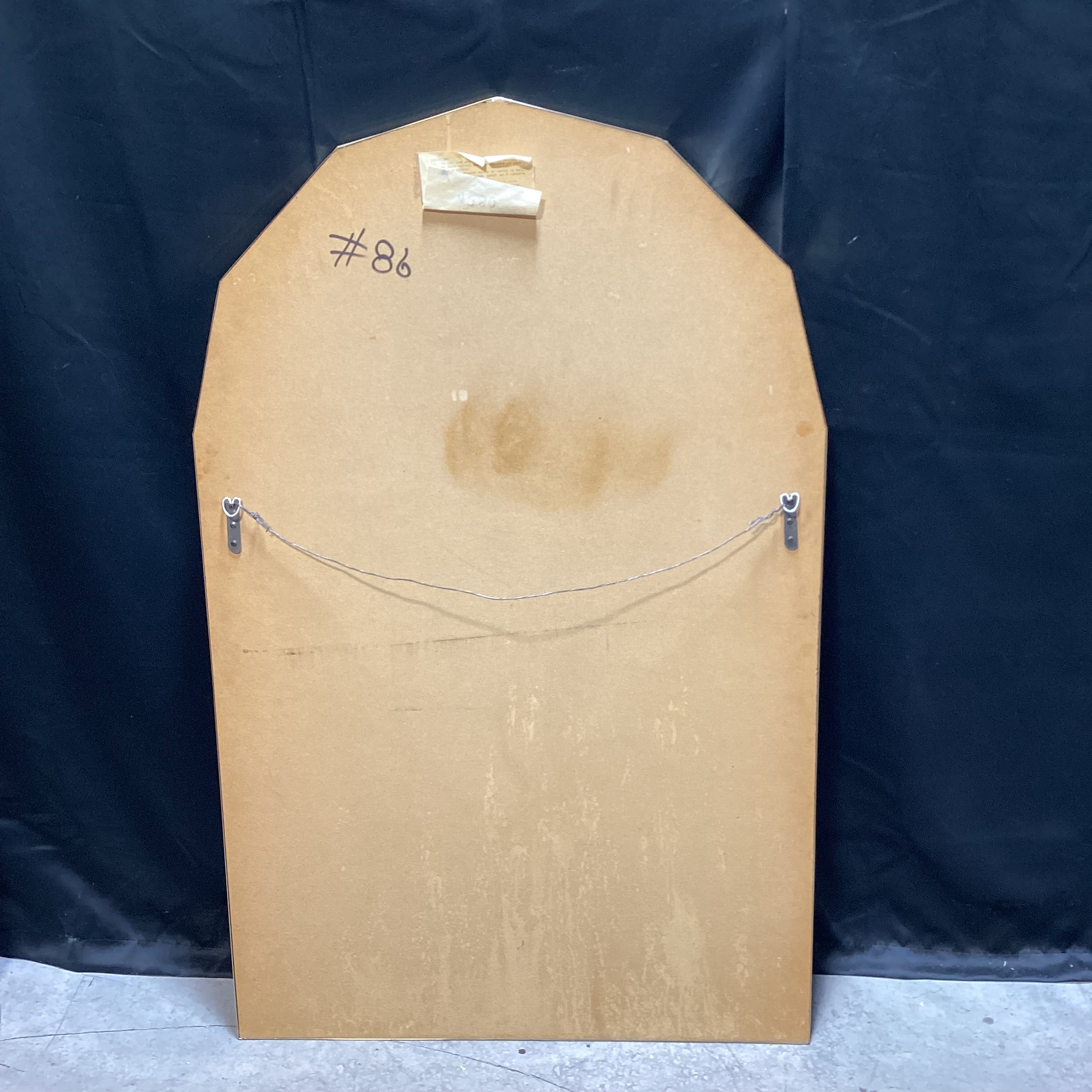 Vintage Hollywood Regency Arched Sun Wall Mirror 31" x 49.5"
