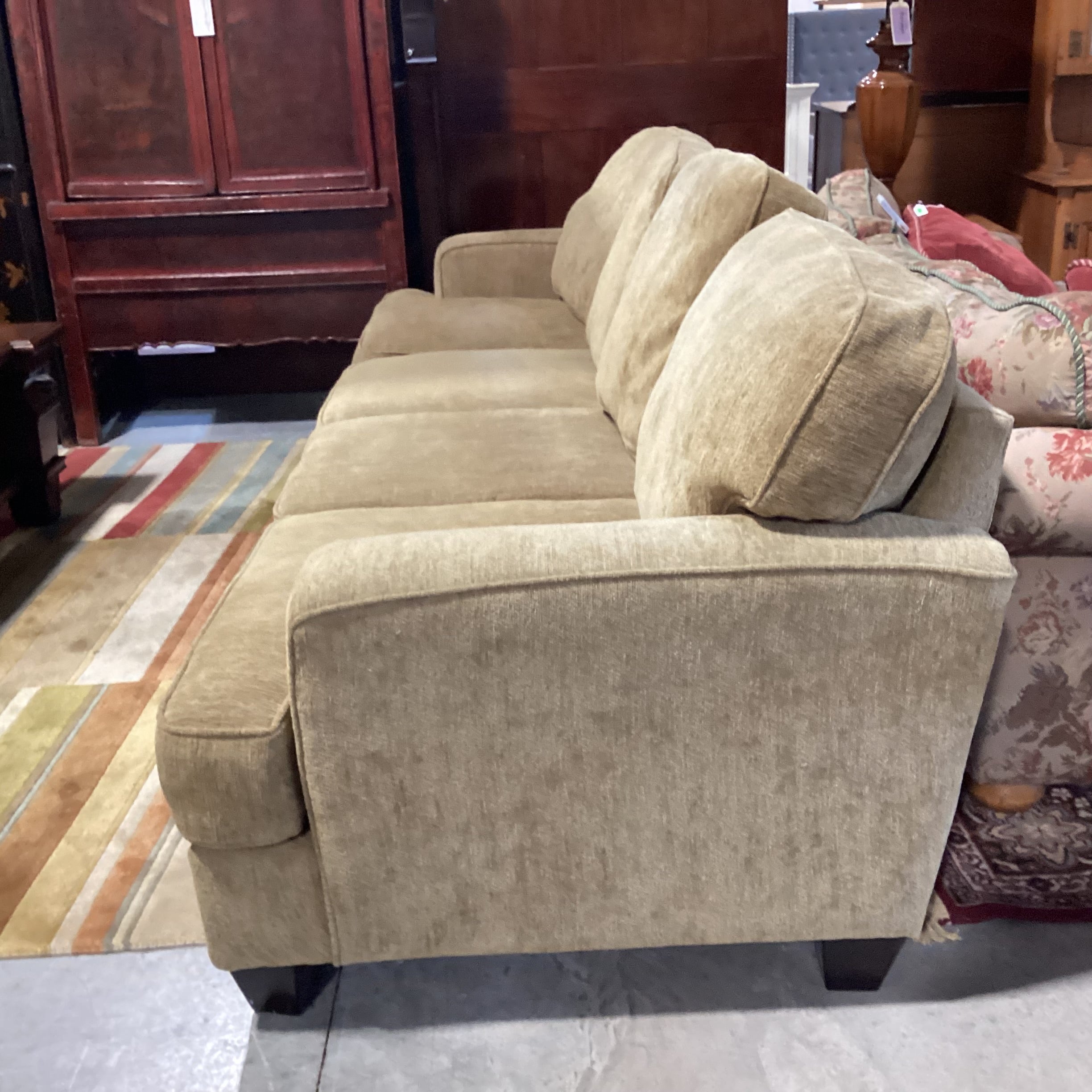 Ashley Furniture Golden Olive Chenille Woven 2 Piece Sectional 108"x 40"x 31"