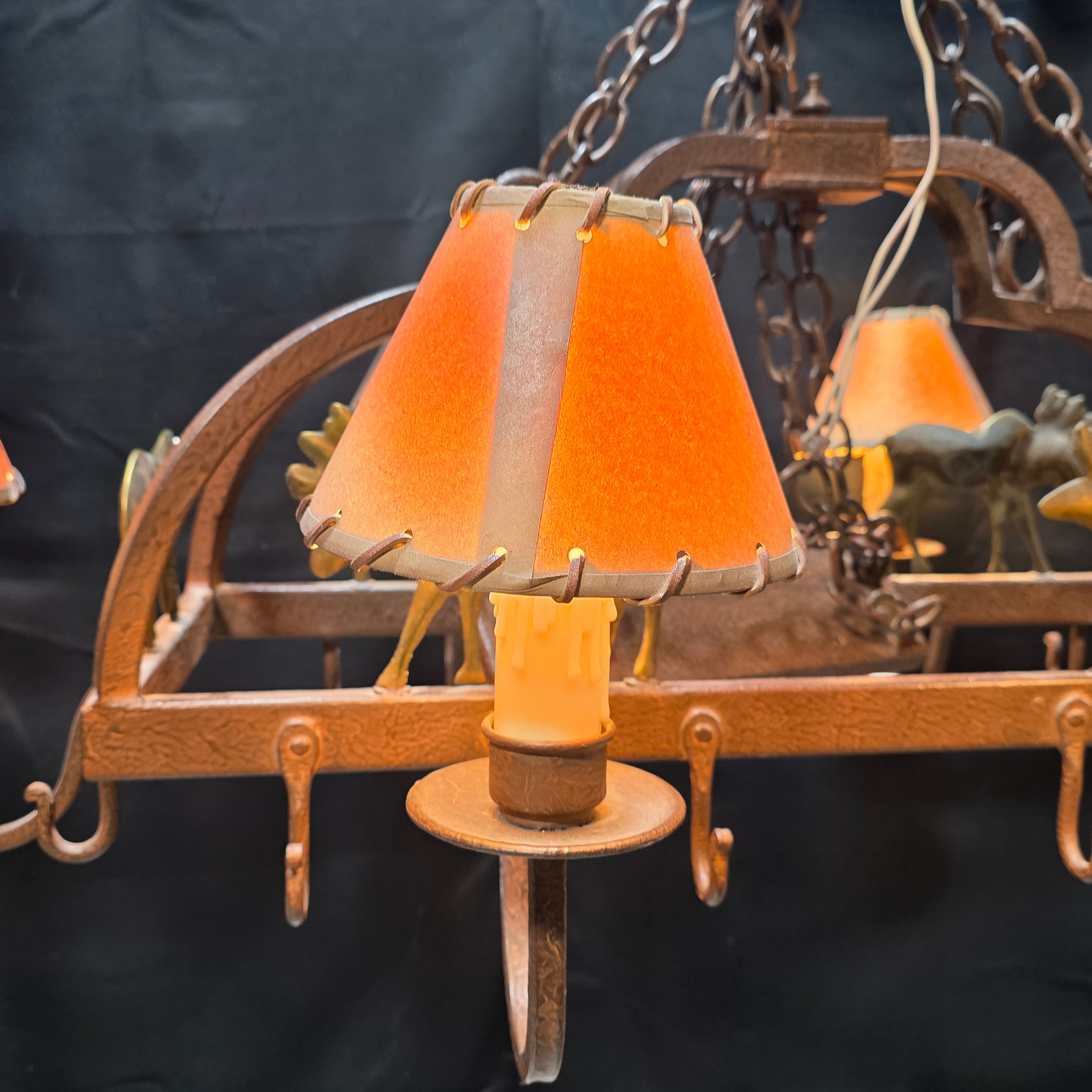 Iron Moose Kitchen Island Pot Hanger Chandelier 50"x33"x22"