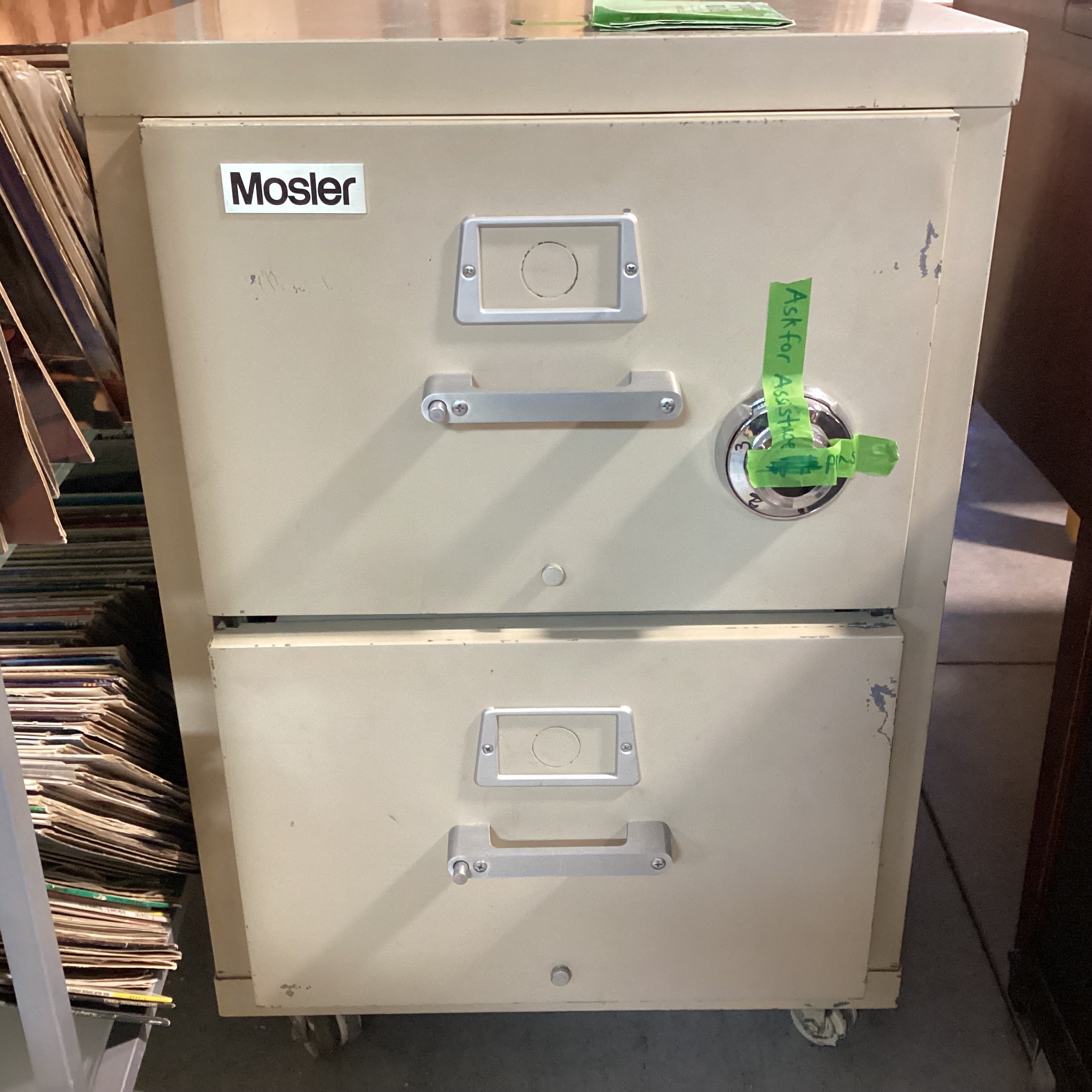 Mosler Metal Firesafe File Cabinet 21"x 30"x 32"