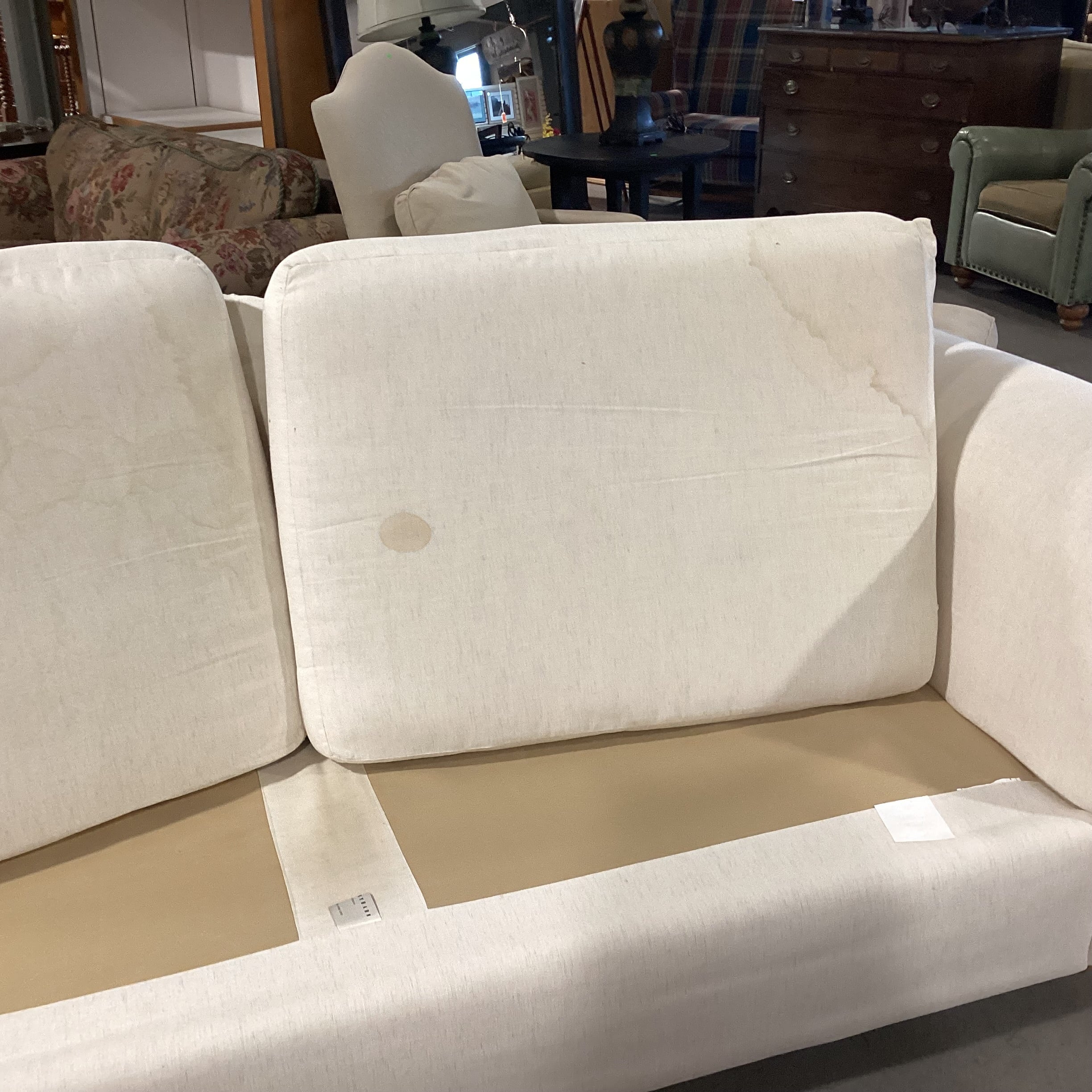 Pottery Barn Natural Slipcovered Shell Sofa 96"x 37"x 30"