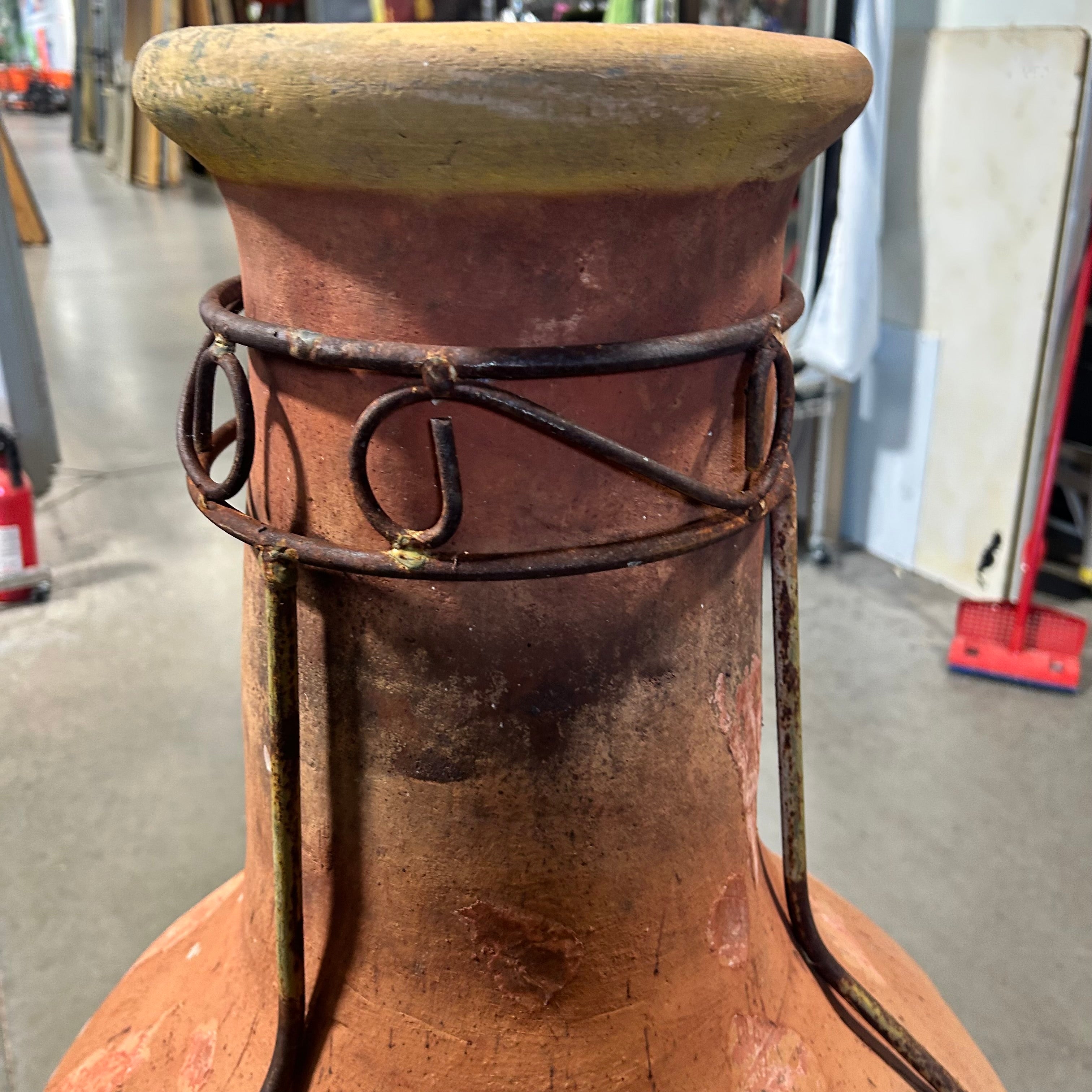 Clay Chiminea With Metal Stand 19"x 44"