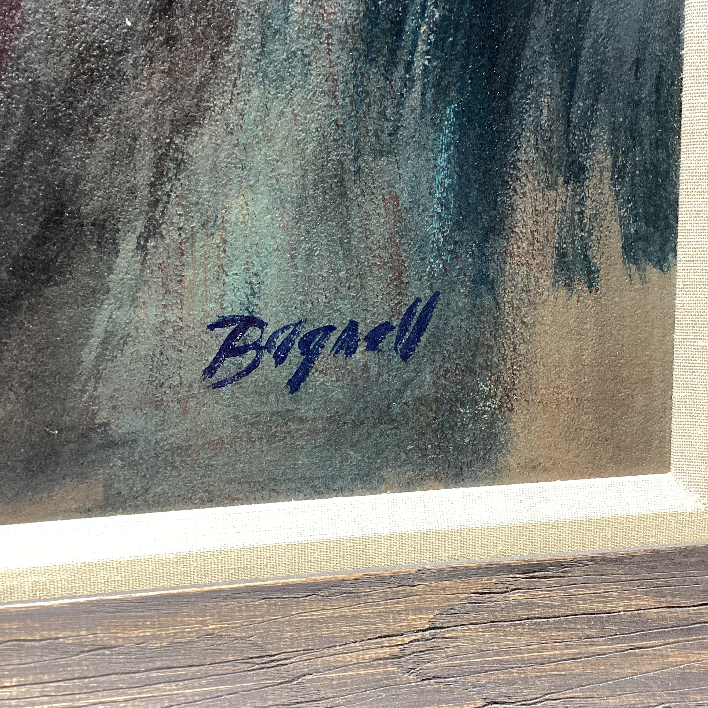 Steve Bagnell Signed Original Male Portrait In Wooden Frame 32.5" x 42.5"