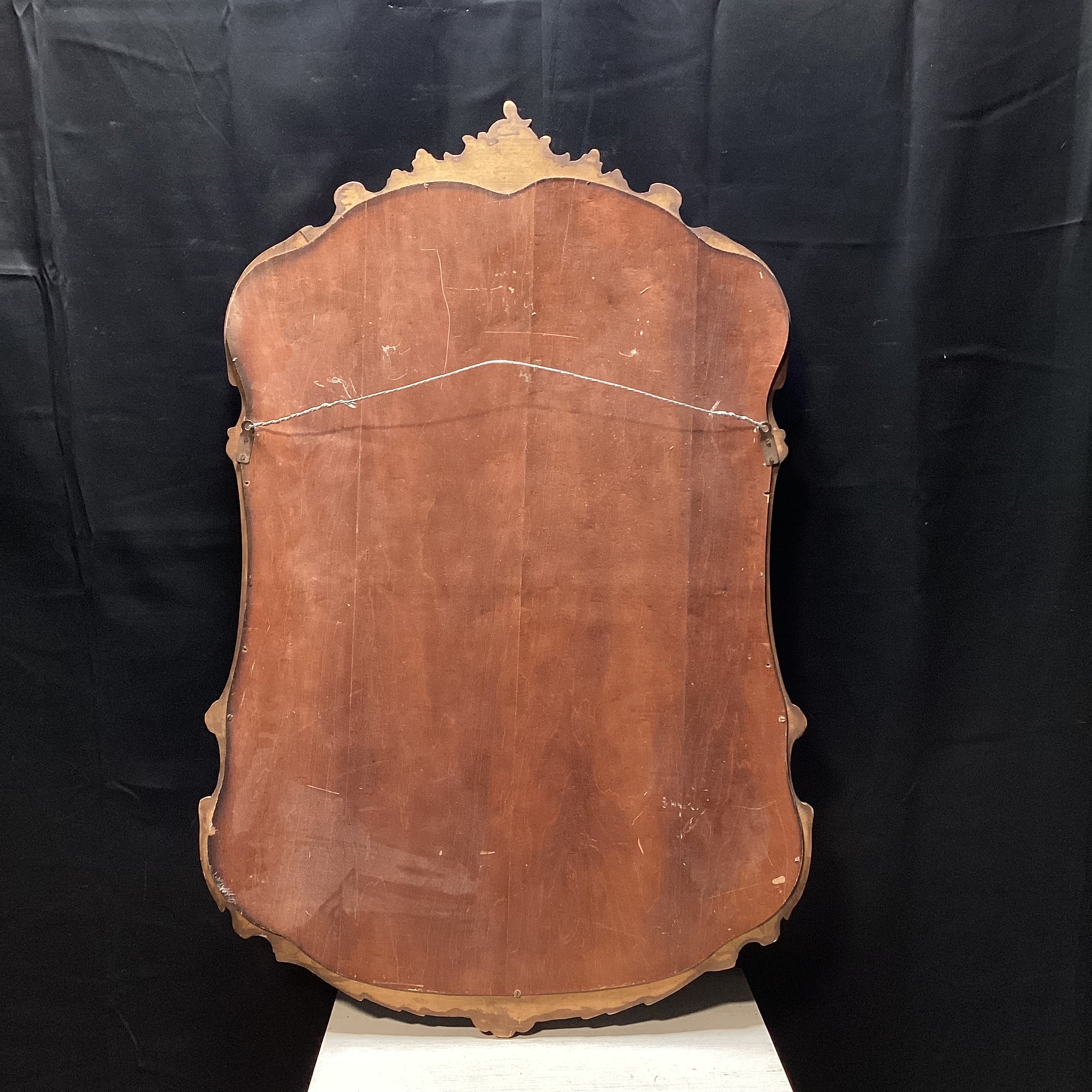 Vintage Carved Wood Wall Mirror 28.5" x 42"