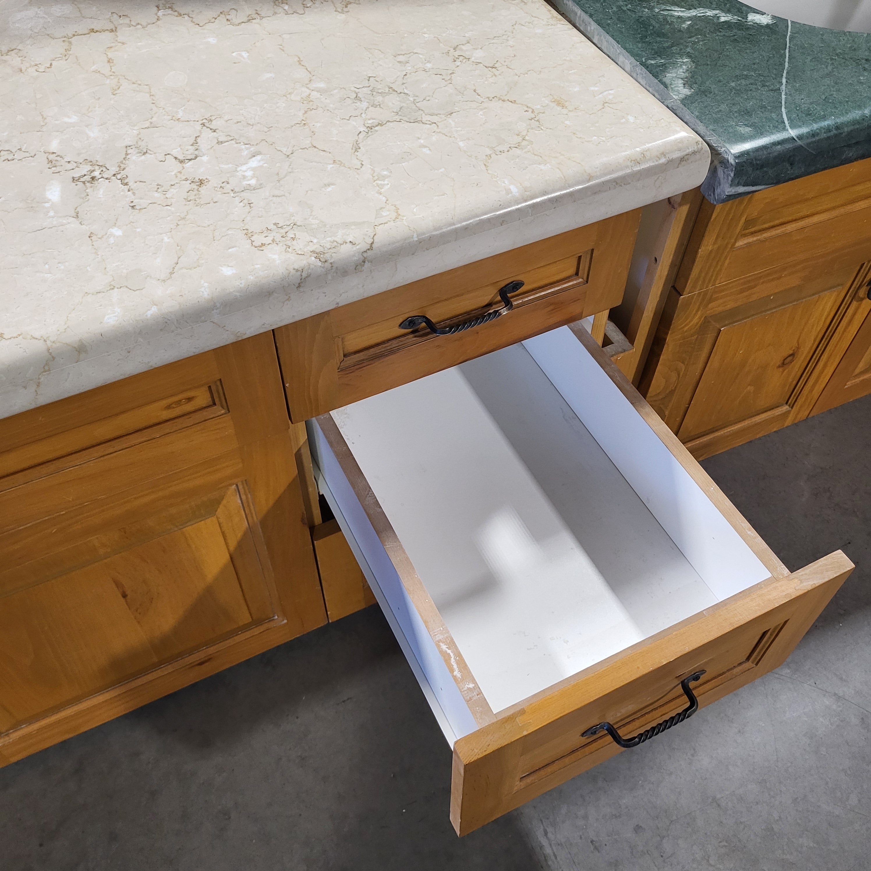 Granite Top 3 Drawer 2 Door Vanity 53"x 26"x 25.5"