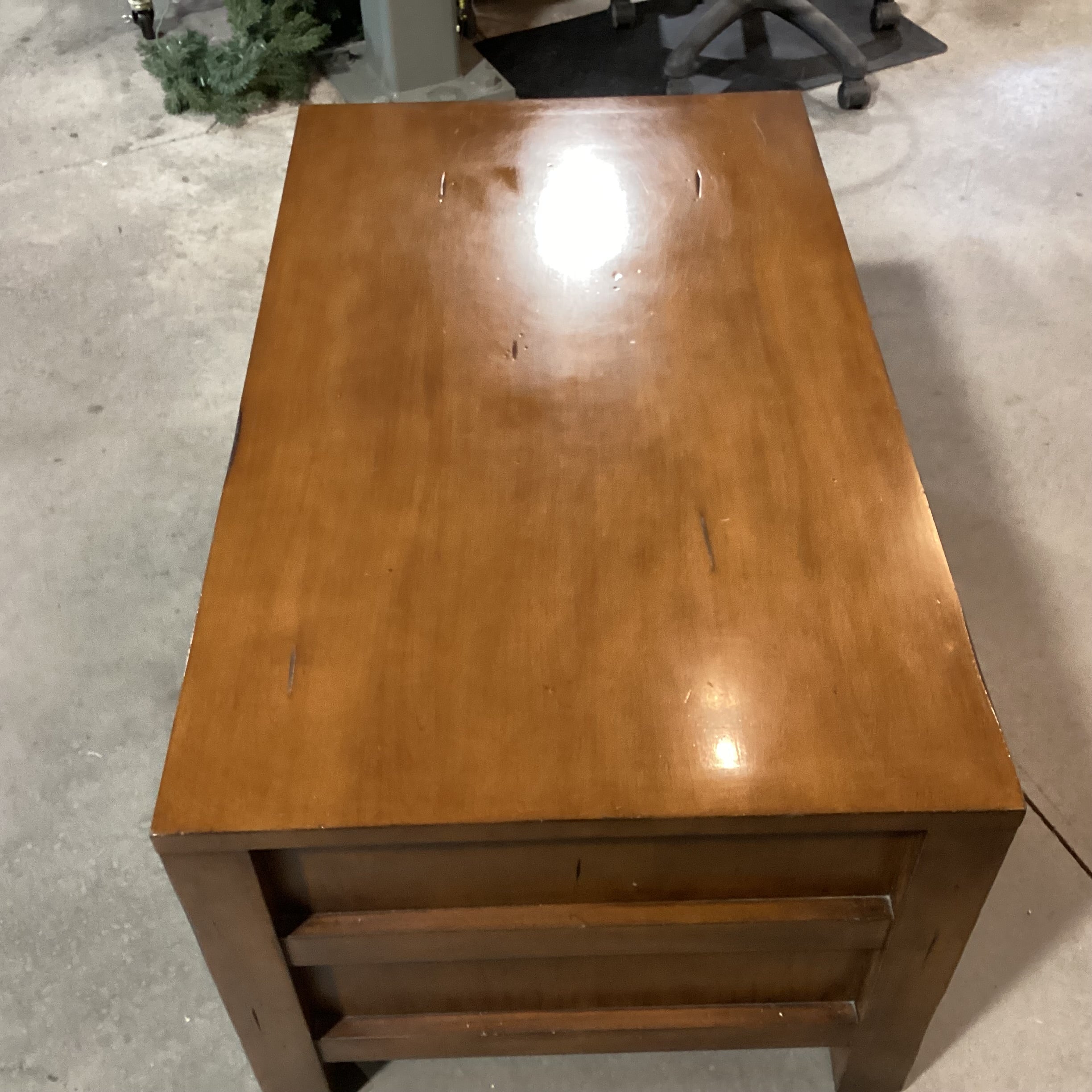 Distressed Finished Wood 4 Drawer Coffee Table 40"x 24"x 20"