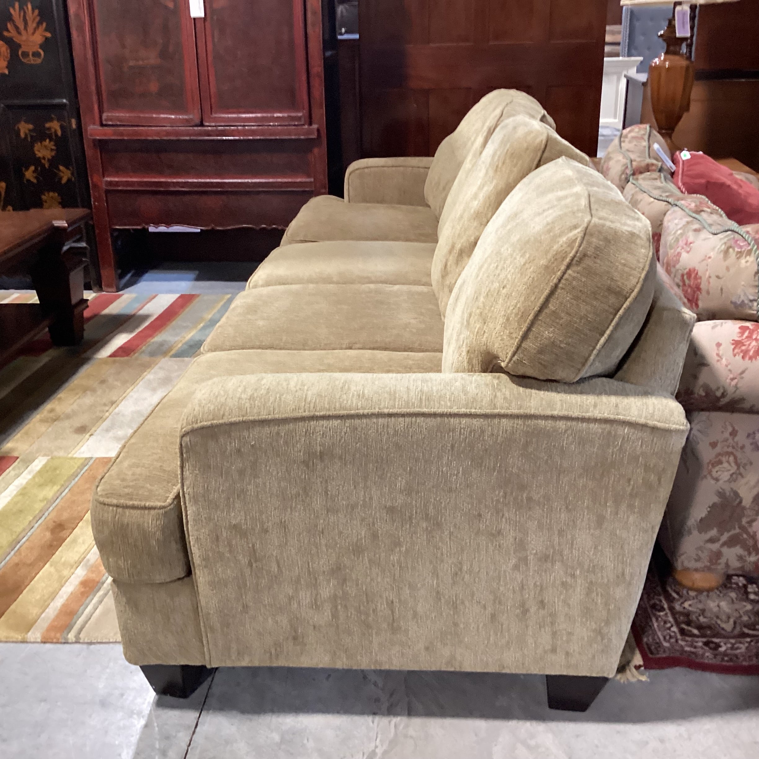 Ashley Furniture Golden Olive Chenille Woven 2 Piece Sectional 108"x 40"x 31"