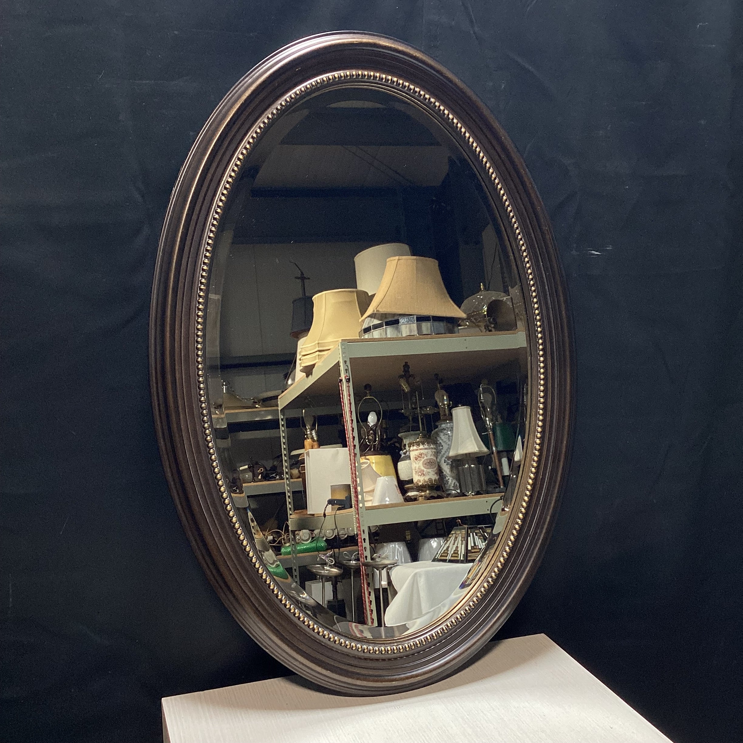 Bevelled Edge Oval Wall Mirror 21" x 31"