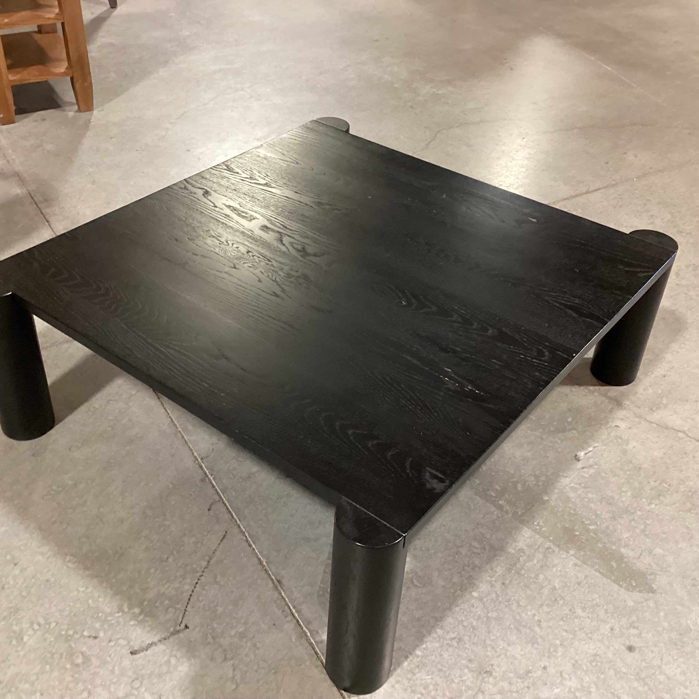 Moes Home Post Black Oak Coffee Table 40"x 36"x 13.5"