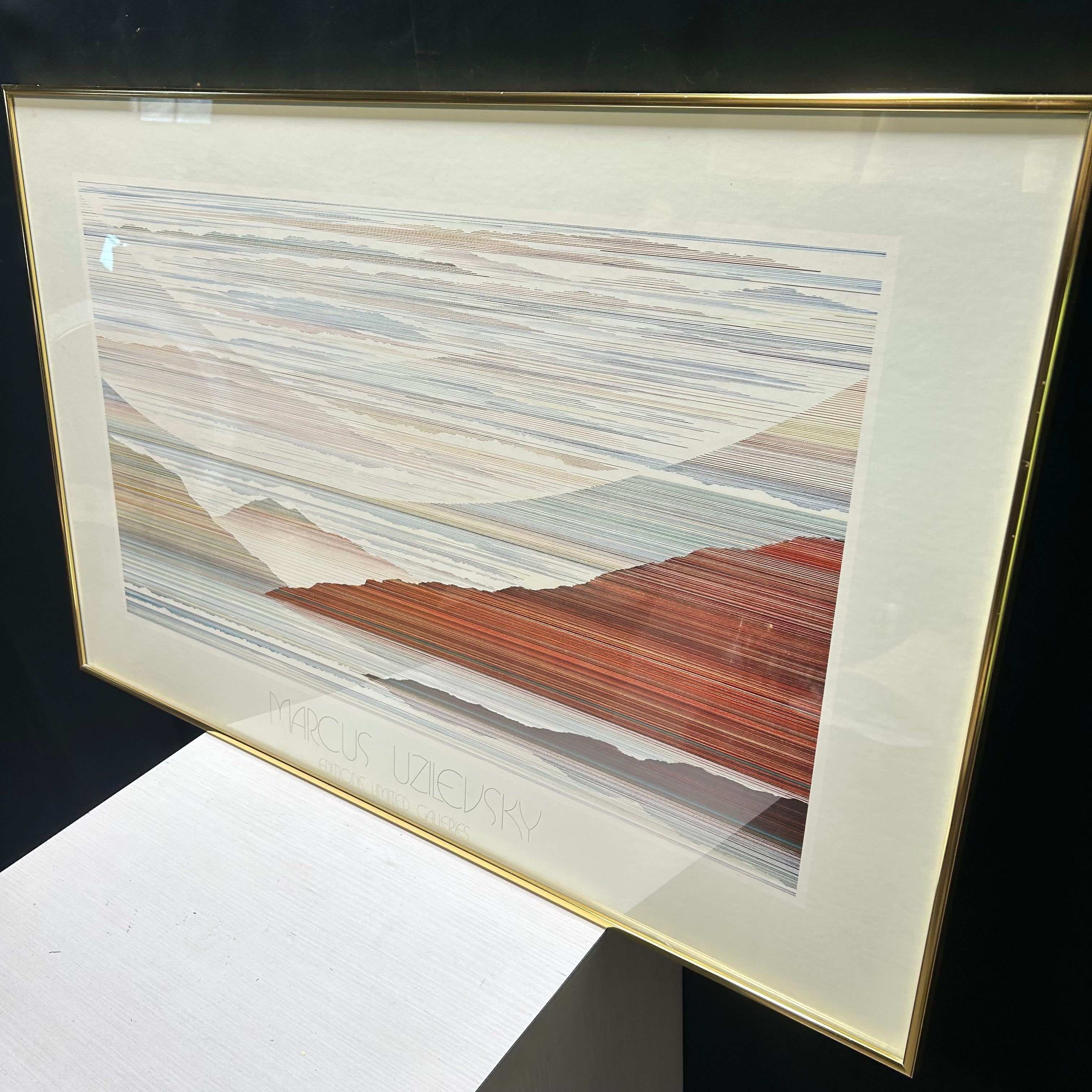 Vintage Framed Marcus Uzilevsky "Gateway" Litho 39"x 25"