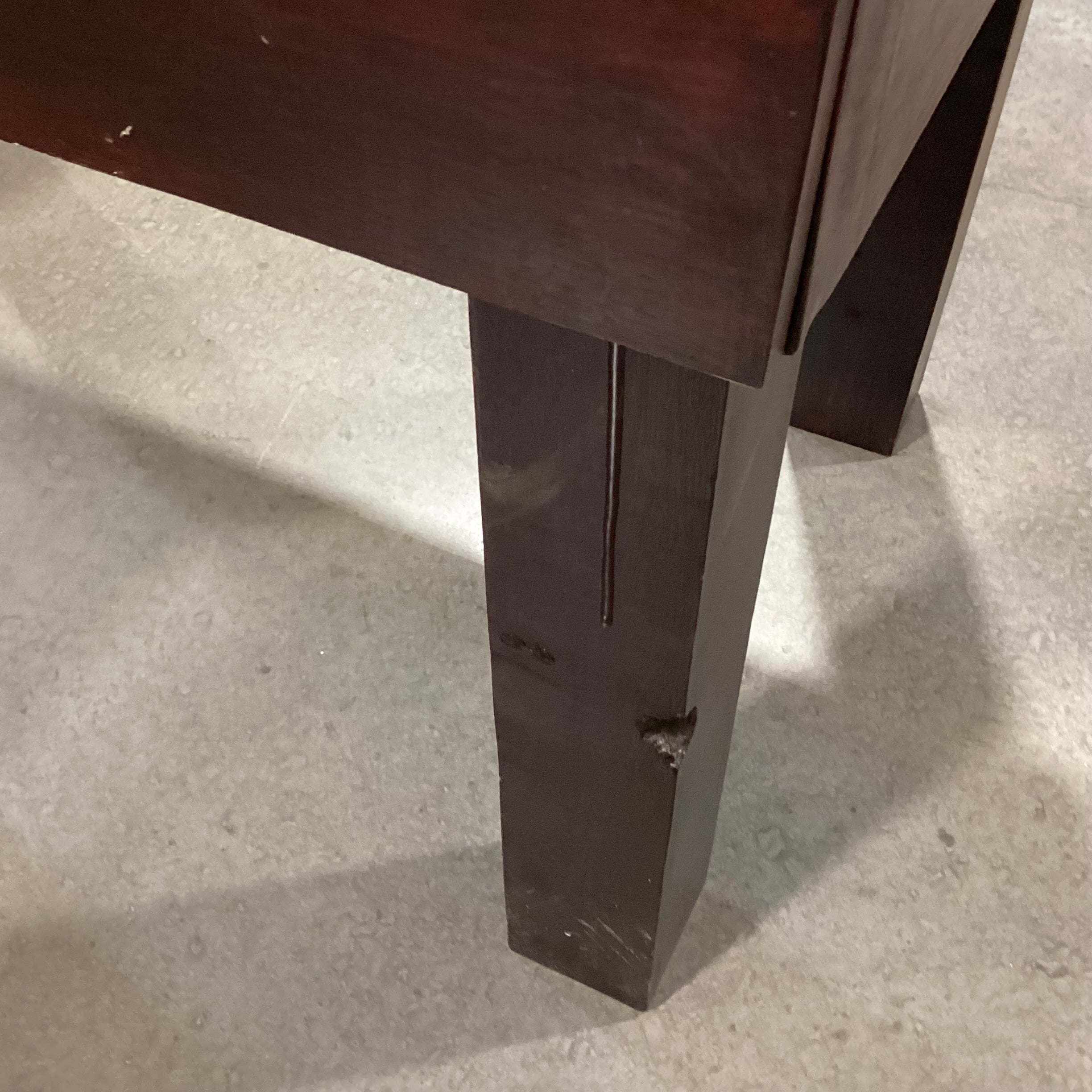 Handmade Wood & Bottle Top Design Accent Table 44.5"x 25.5"