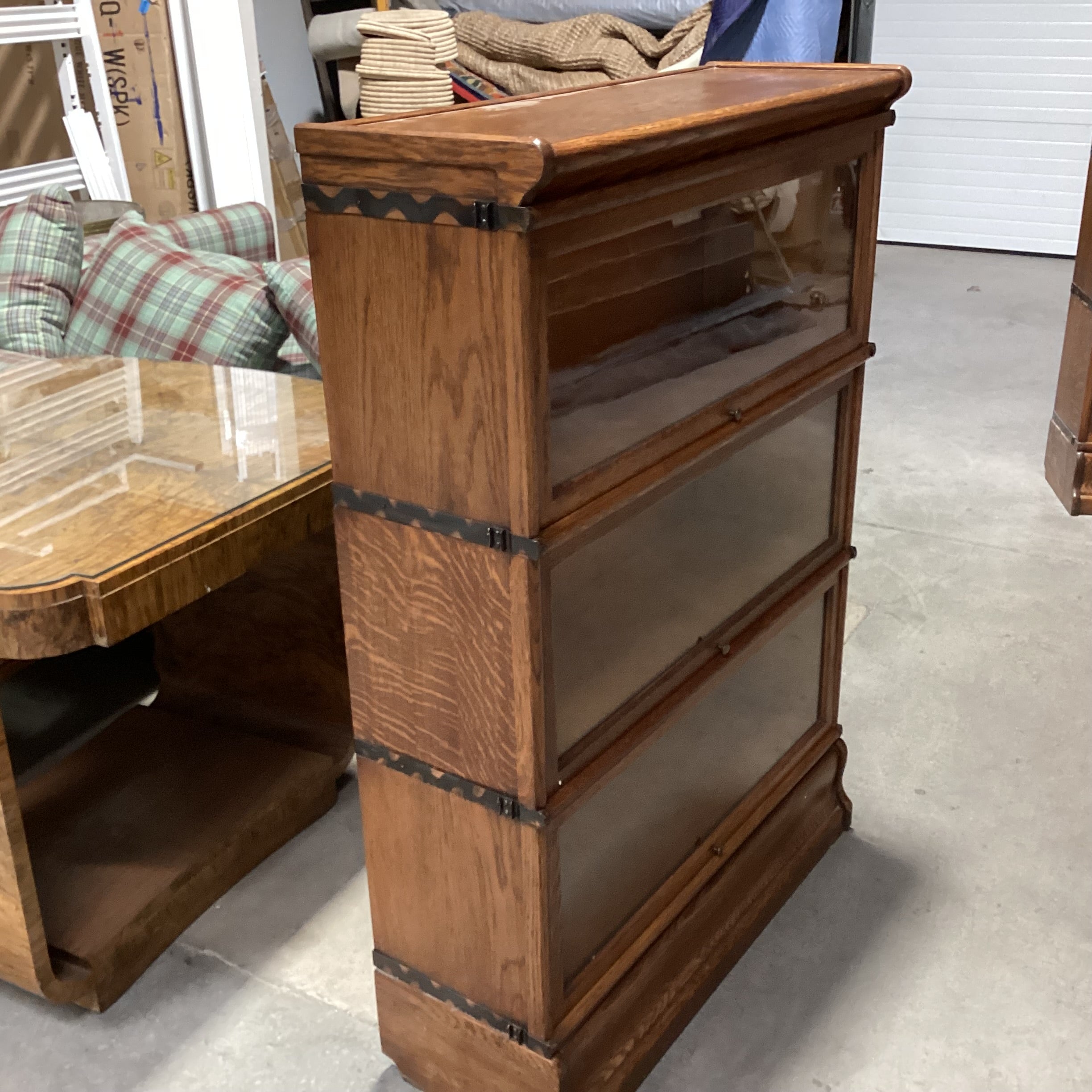 Antique Macey 3 Stack Barrister Bookcase 34"x 12"x 49"