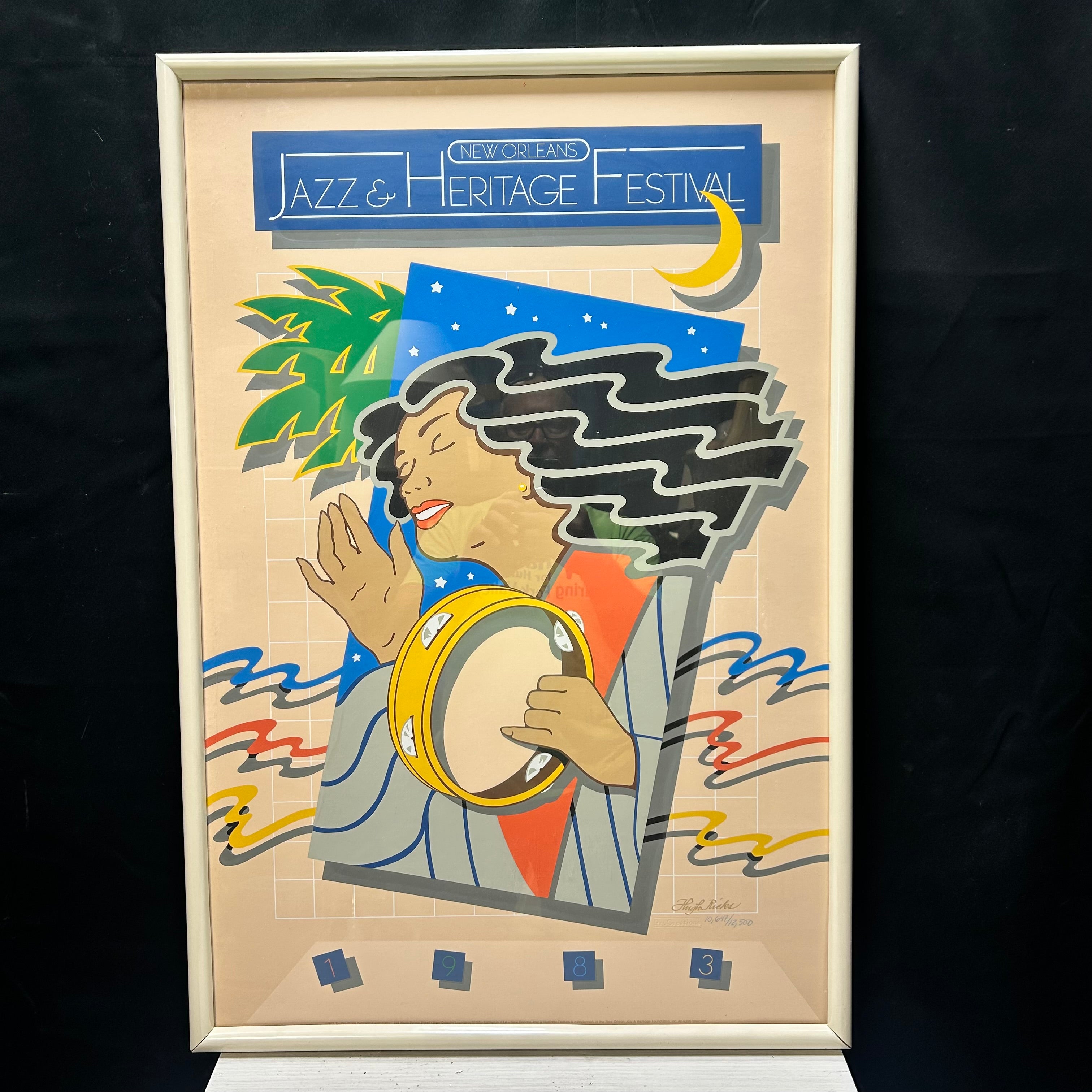 1983 New Orleans Jazz & Heritage Festival Poster Signed & Numbered 10,647/12,500 21.5"x 31.5"