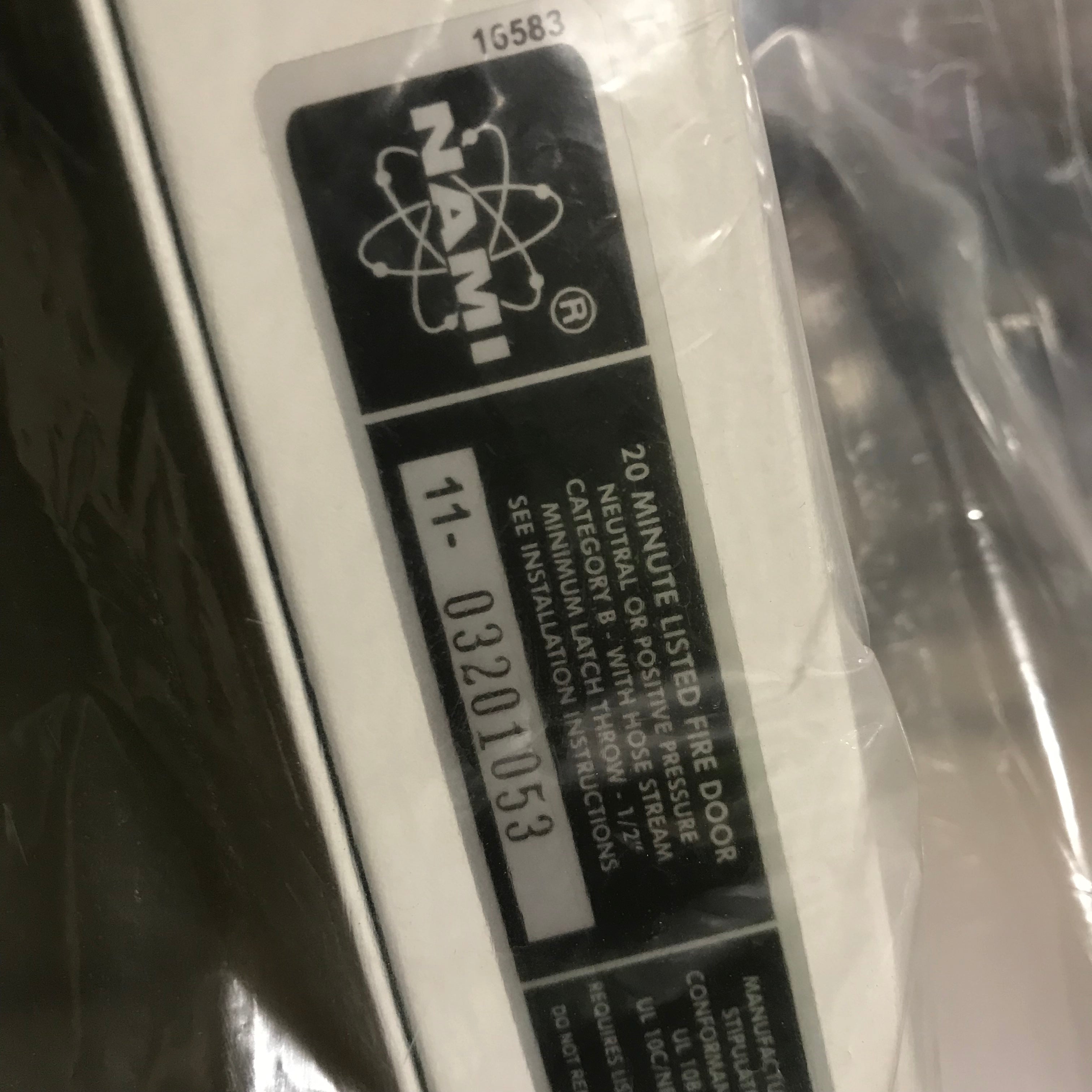 31.75" x 79.25" x 1.75" Universal Swing Pro Via 20 Min. Steel Fire Door