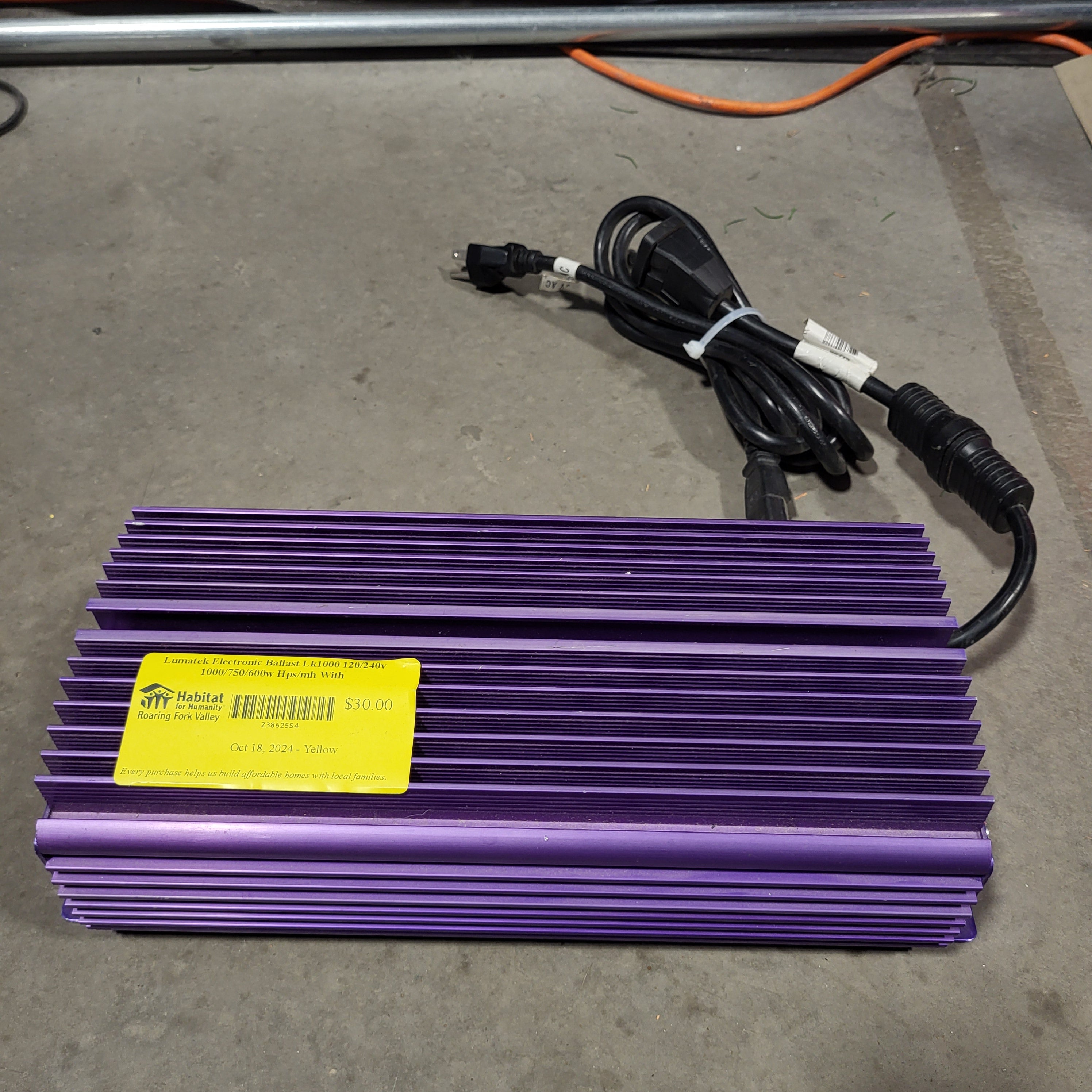 Lumatek Electronic Ballast Lk1000 120/240v 1000/750/600w Hps/mh With