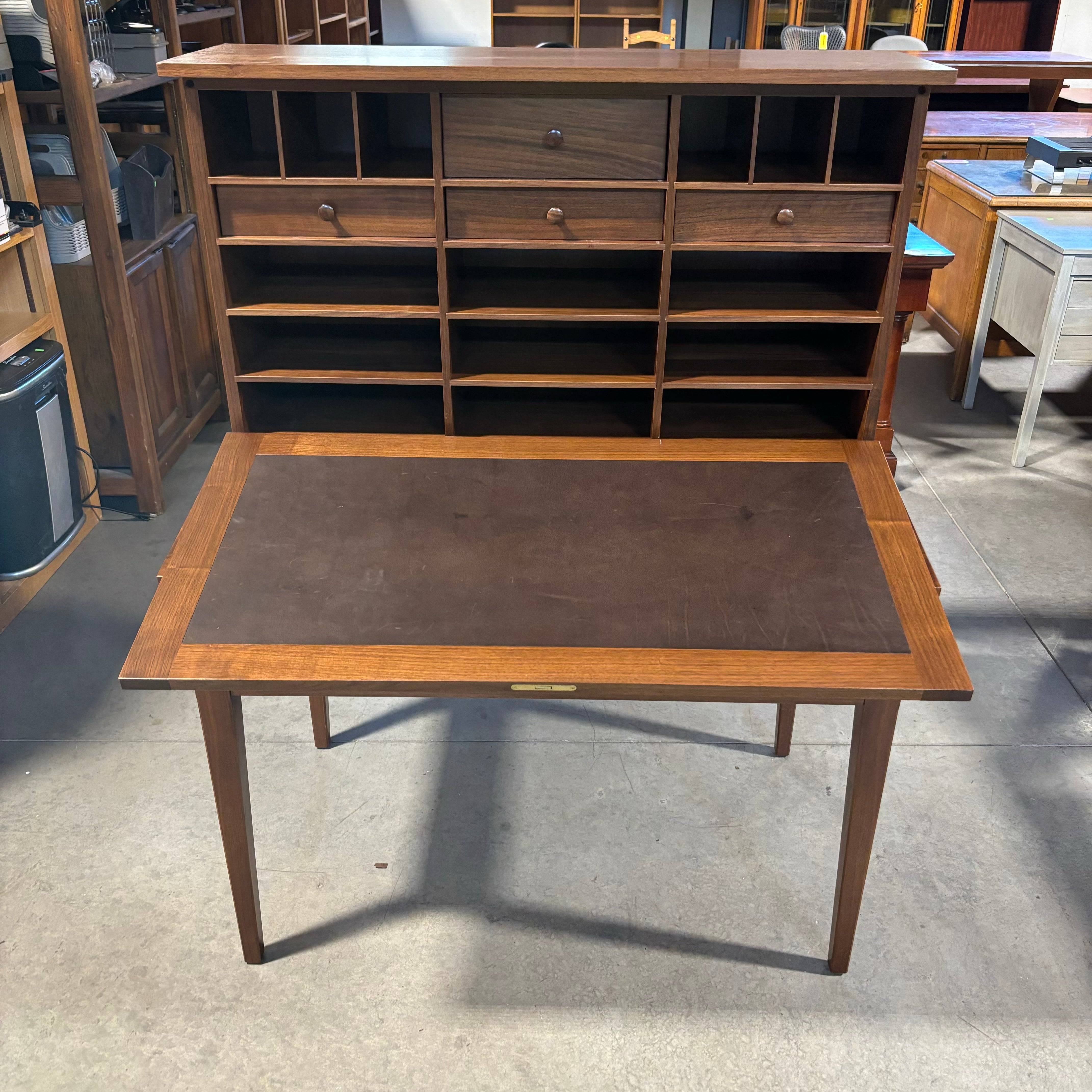 19th Century Style Drop Front Solid Wood Secretary Desk 42"x 24"x 54"