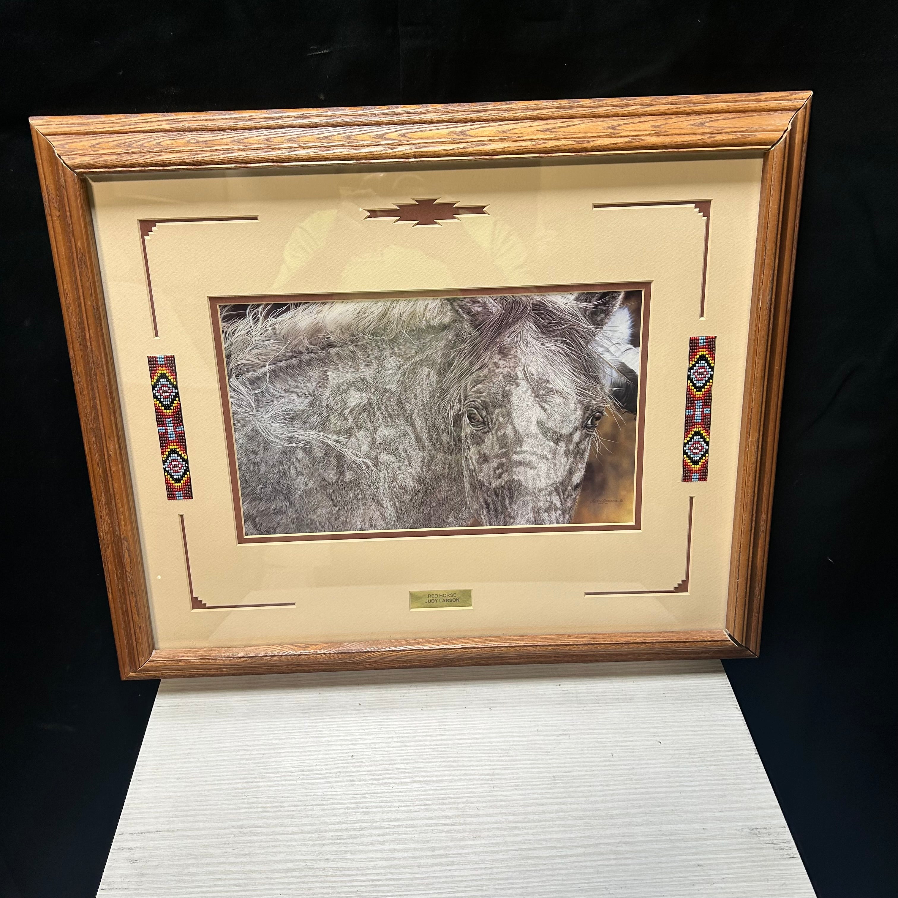 Judy Larson "Red Horse" Print 23"x 19"