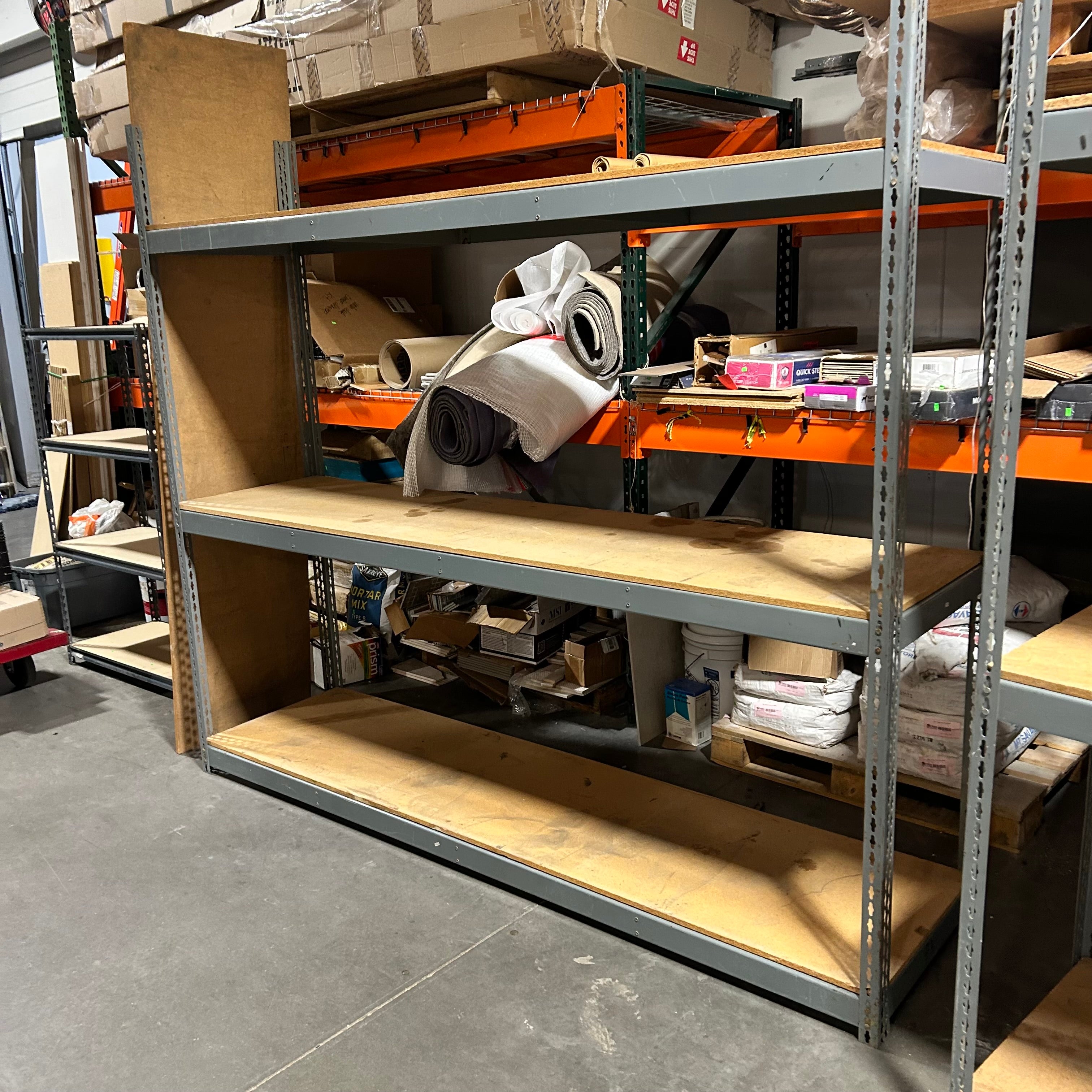 Metal & Partical Board 3 Shelve Rack 96"x 24"x 84"Shelving