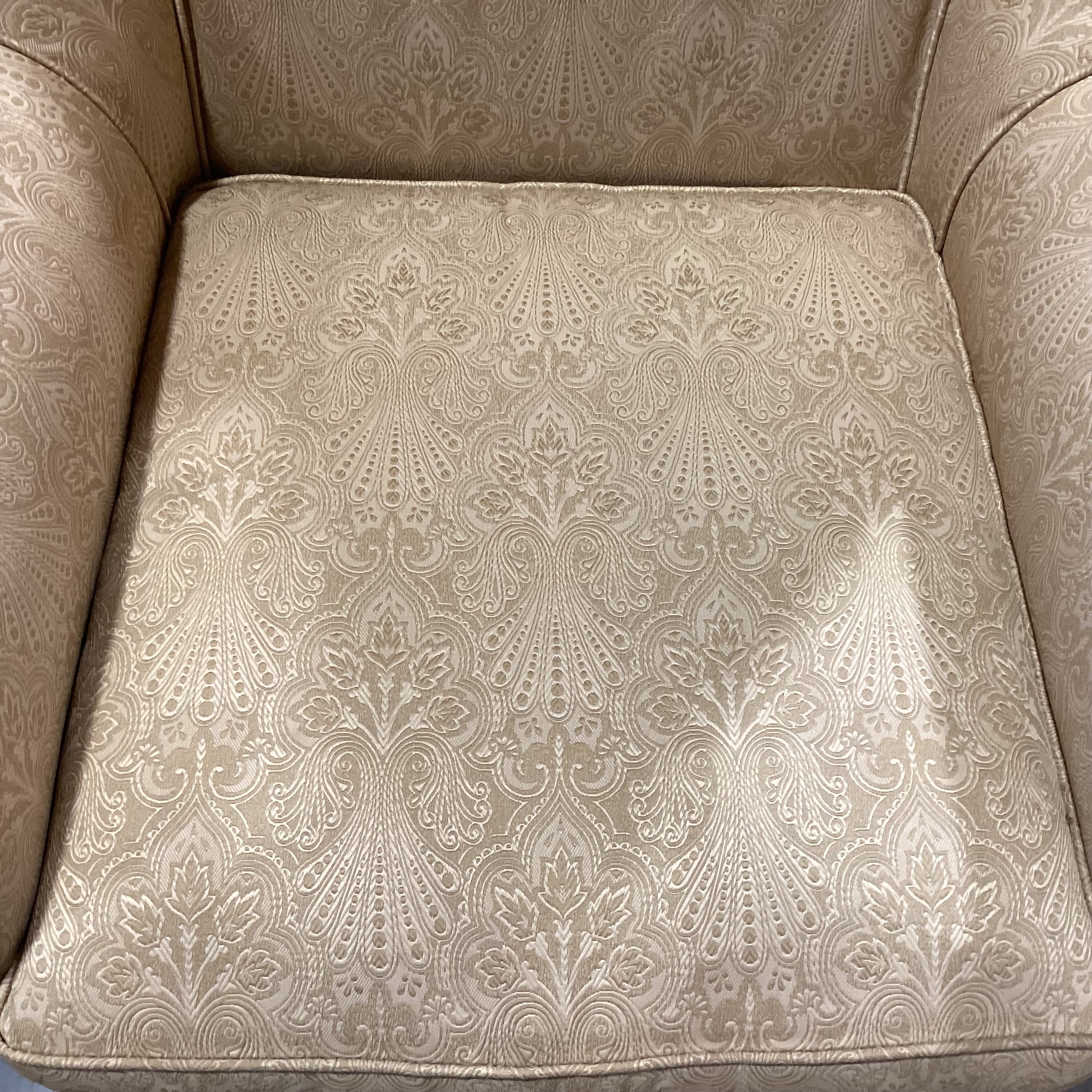 Paul Robert Golden Ornate Design with Nailhead Wing Chair 36"x 32"x 43"