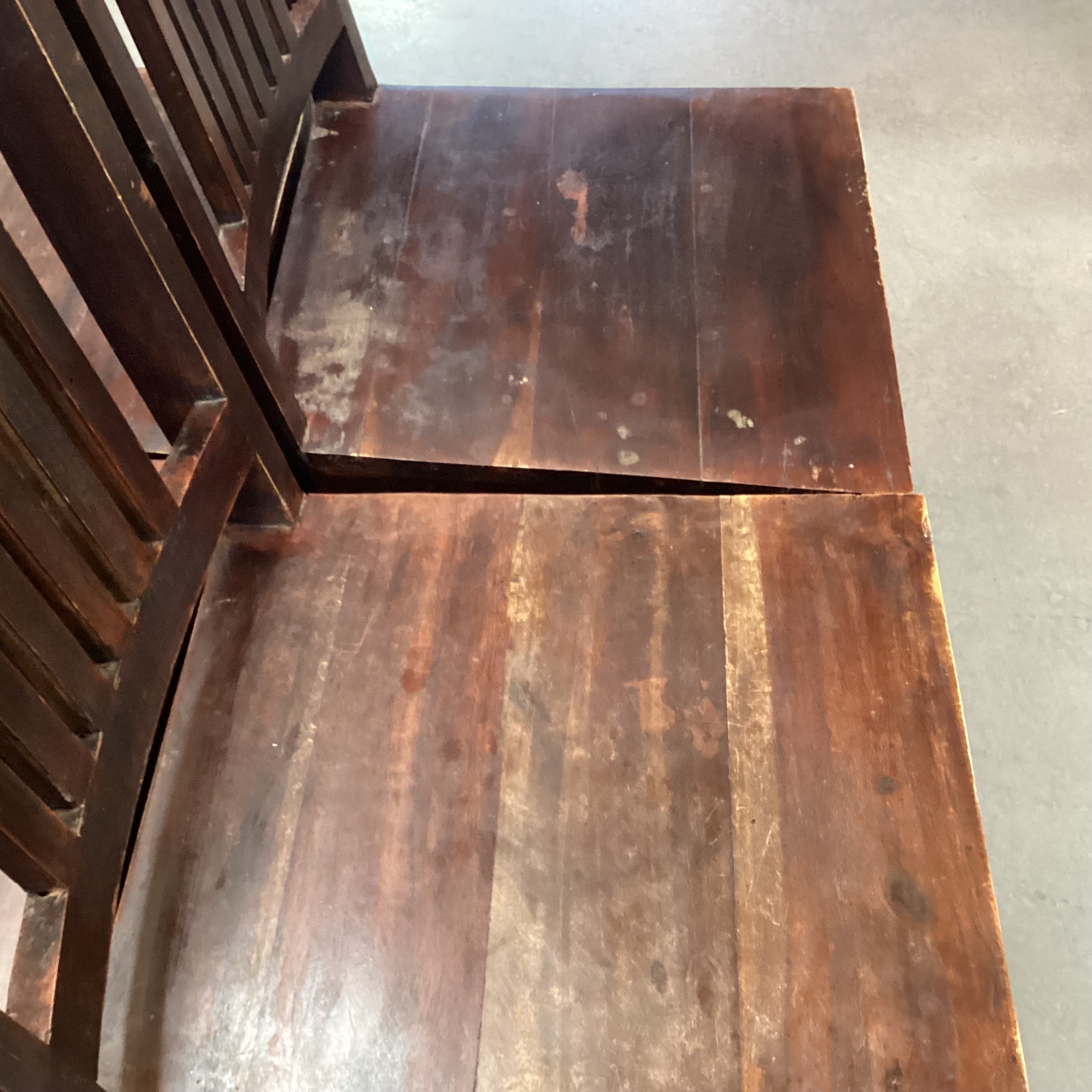 SET of 6 Dark Finish Solid Mango Wood Dining Chairs 18"x 22"x 44"