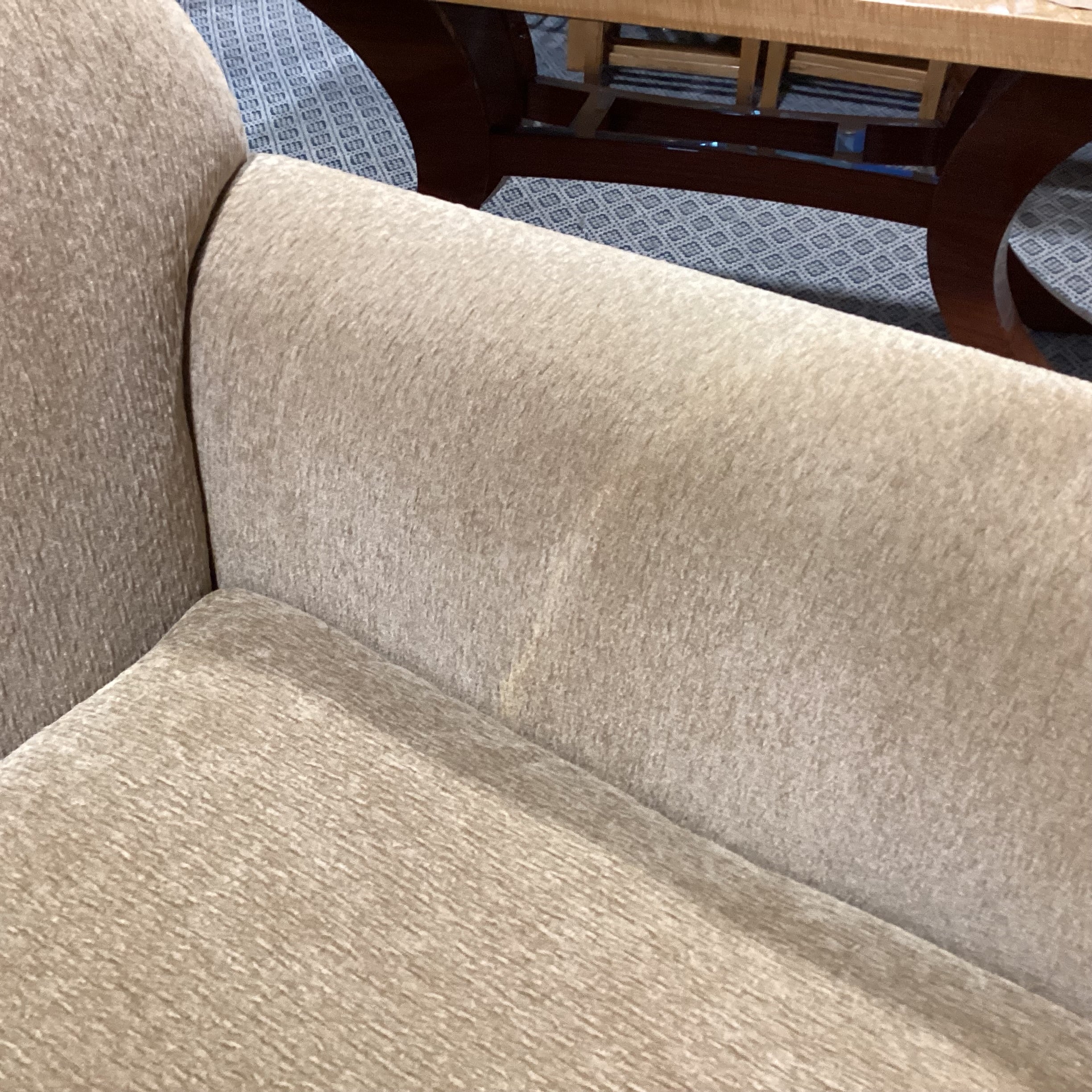 Ralph Lauren St Germain Venetian Gold Chenille Woven Nailhead & Ornate Carved Wood Sofa 103"x 41"x 45"