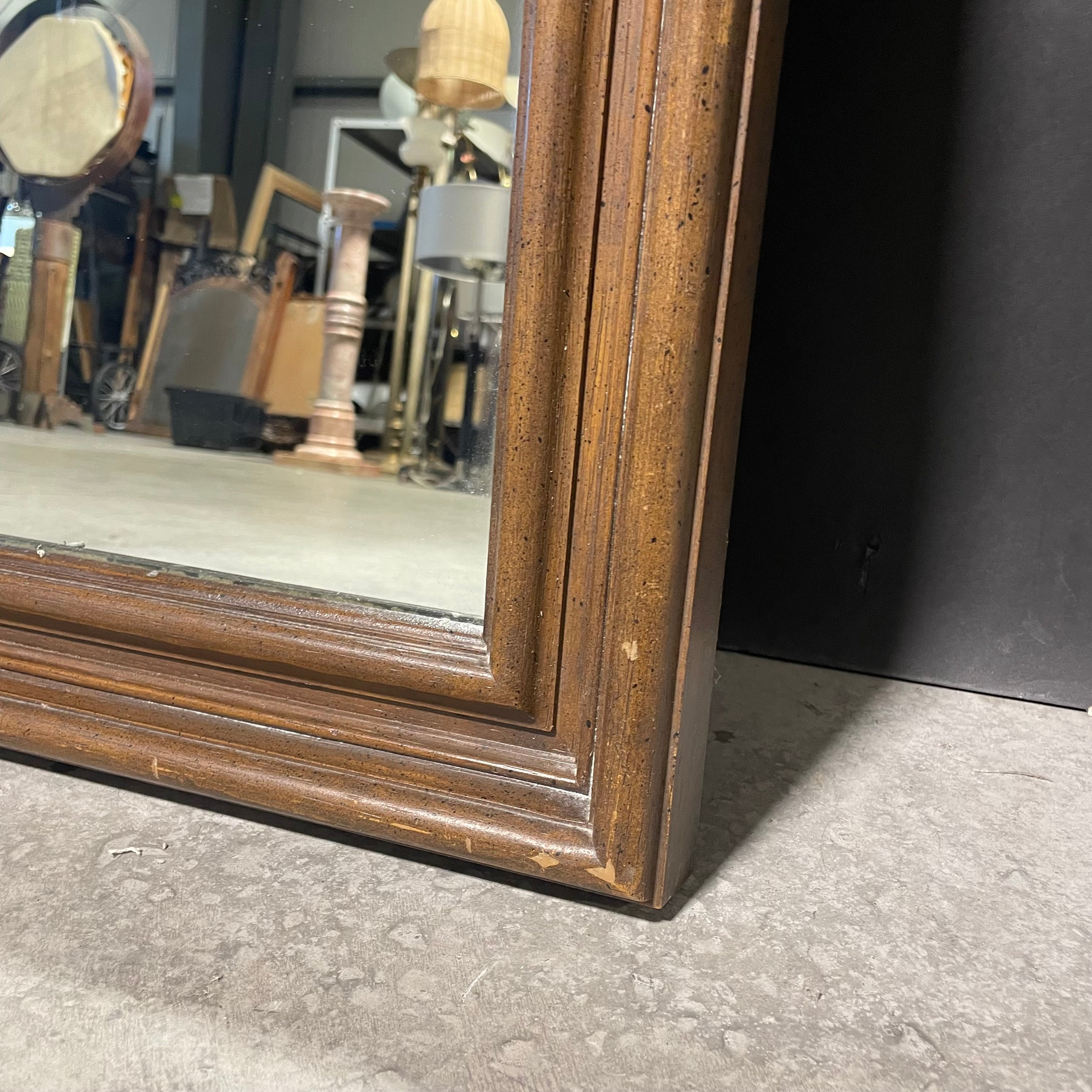 Faux Wood Ornate Framed Wall Mirror 29 3/4" x 55"