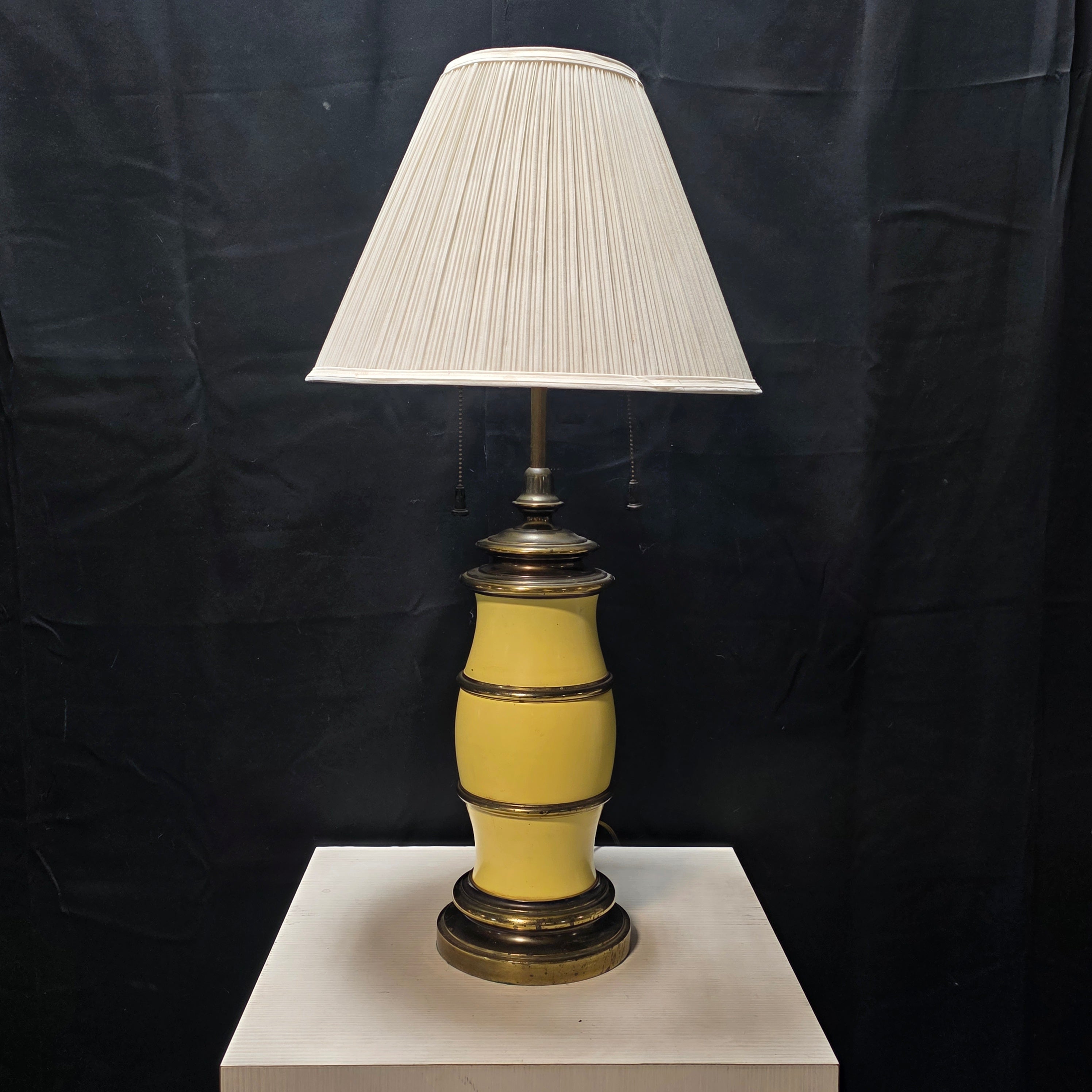 Vintage Original Stiffel Table Lamp Solid Brass 16.5"Dx34"