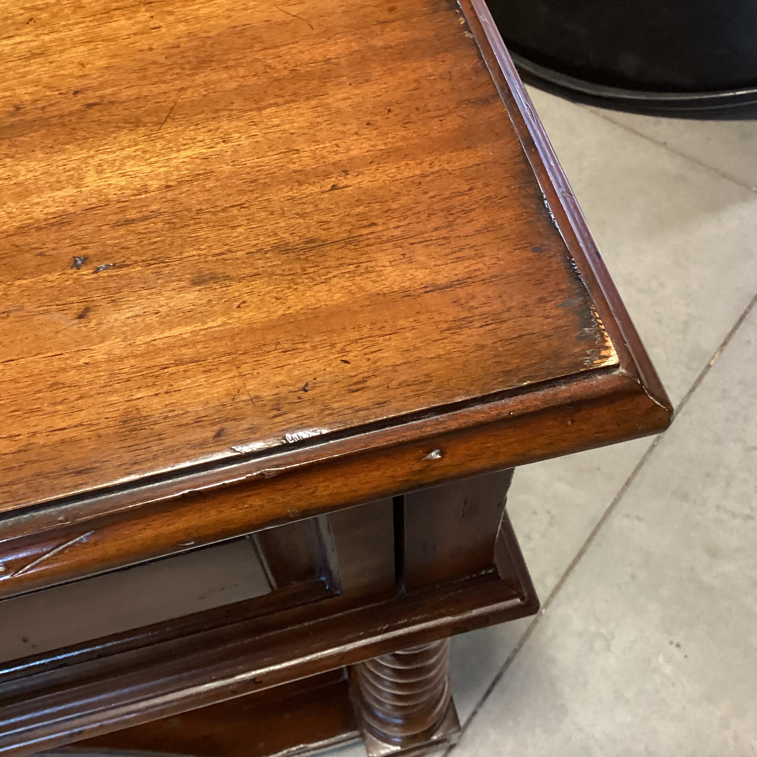 Maitland Smith Ornate Carved Wood 2 Drawer Console Sofa Table 55"x 20"x 33"