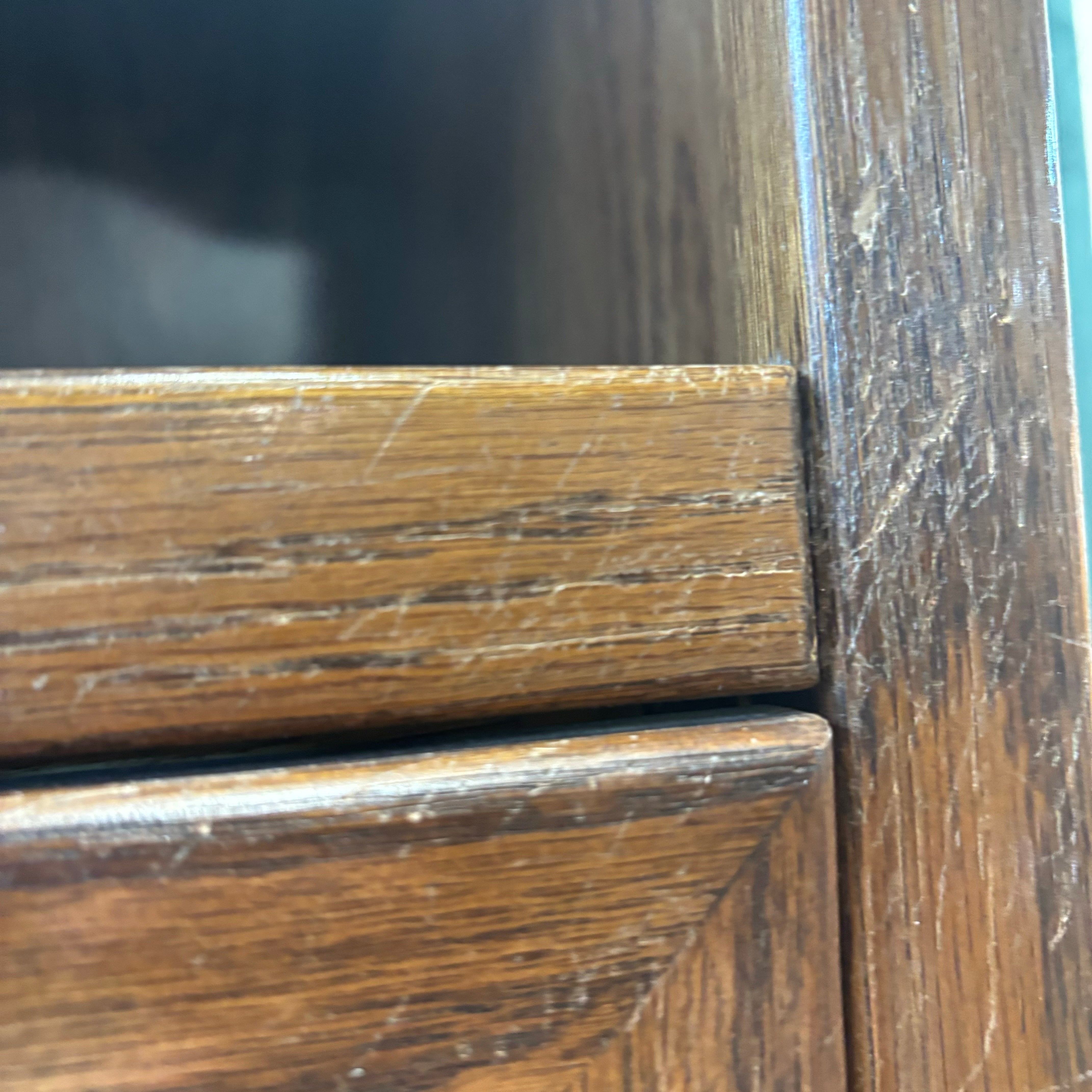Dark Finish Solid Wood 4 Door with Brass Accents Display Bookcase 22"x 18"x 73"