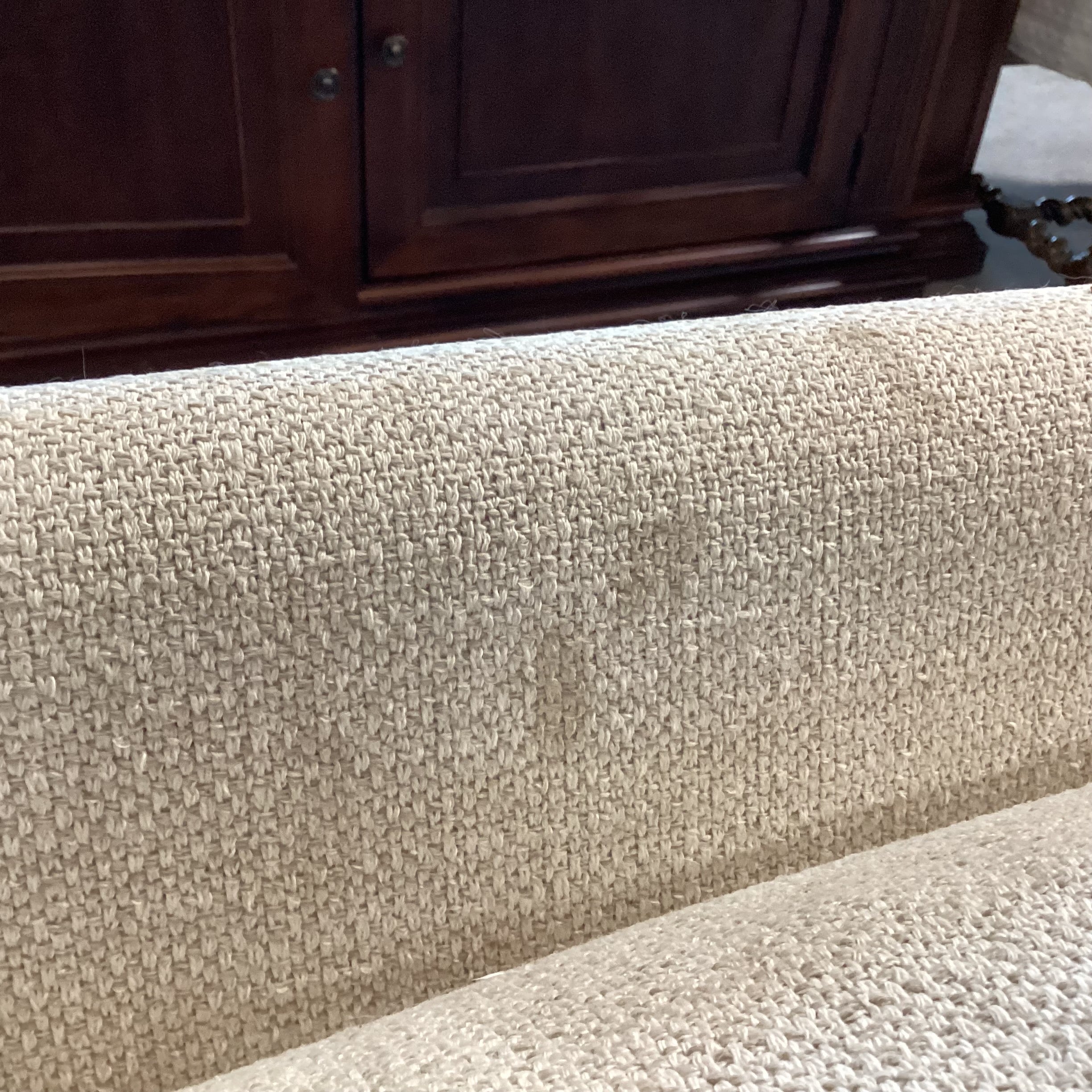 Arhaus Ivory Woven Slope Arm & Down Sofa 92"x 46"x 31"