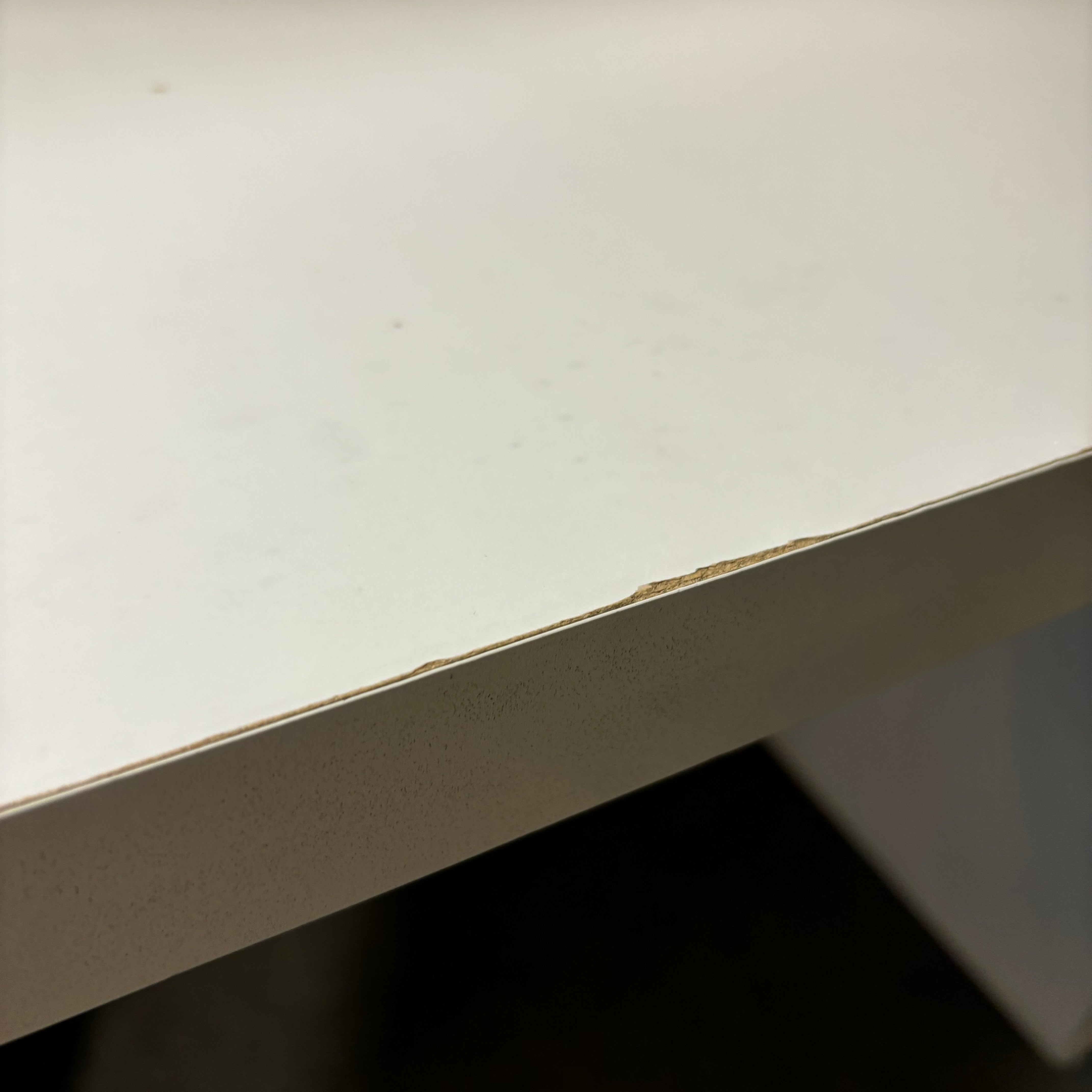 White Laminate with Steel Base & Pulls 3 Drawer Desk 60"x 24"x 30"