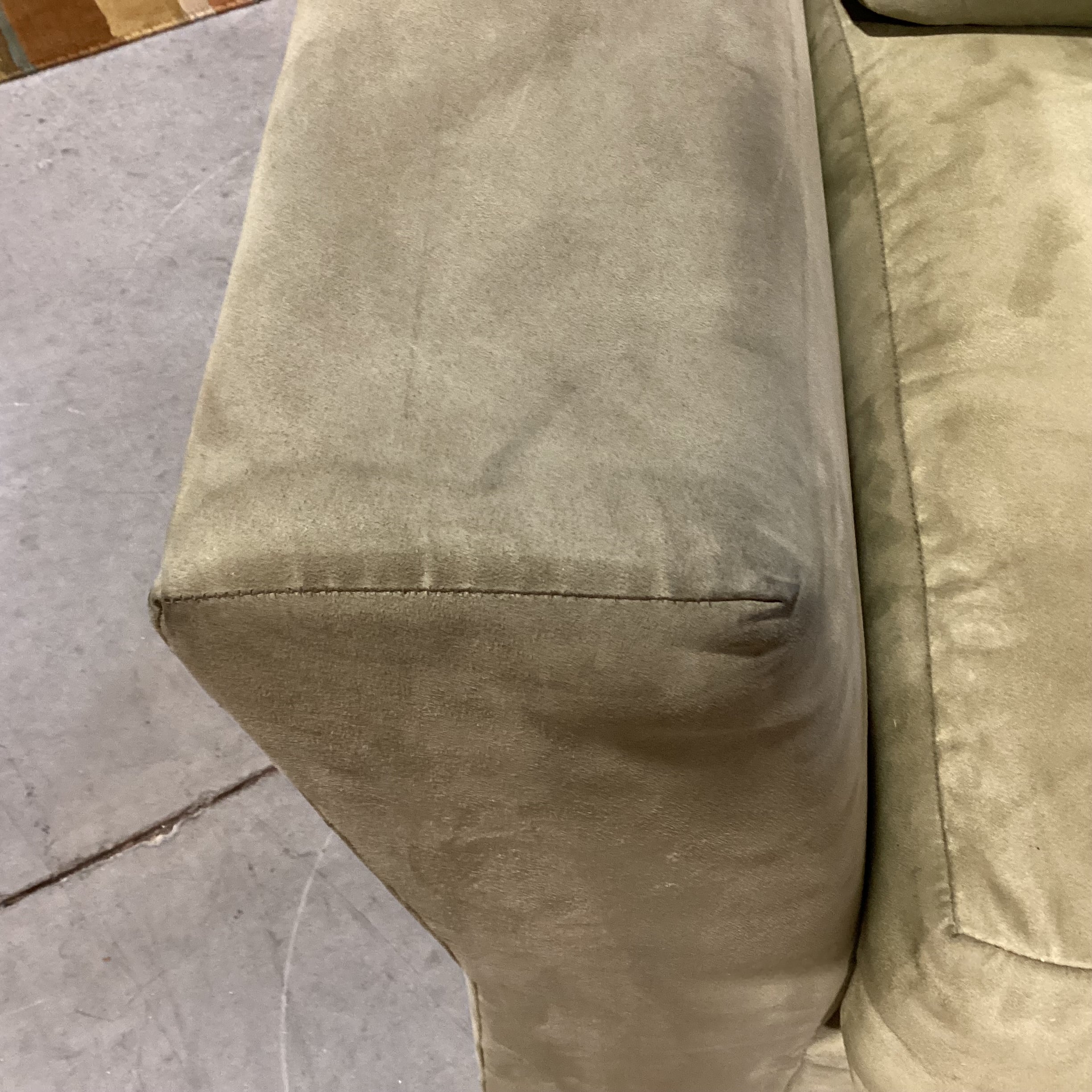 Light Sage Ultra Suede Oversized Chair 46"x 37"x 27"