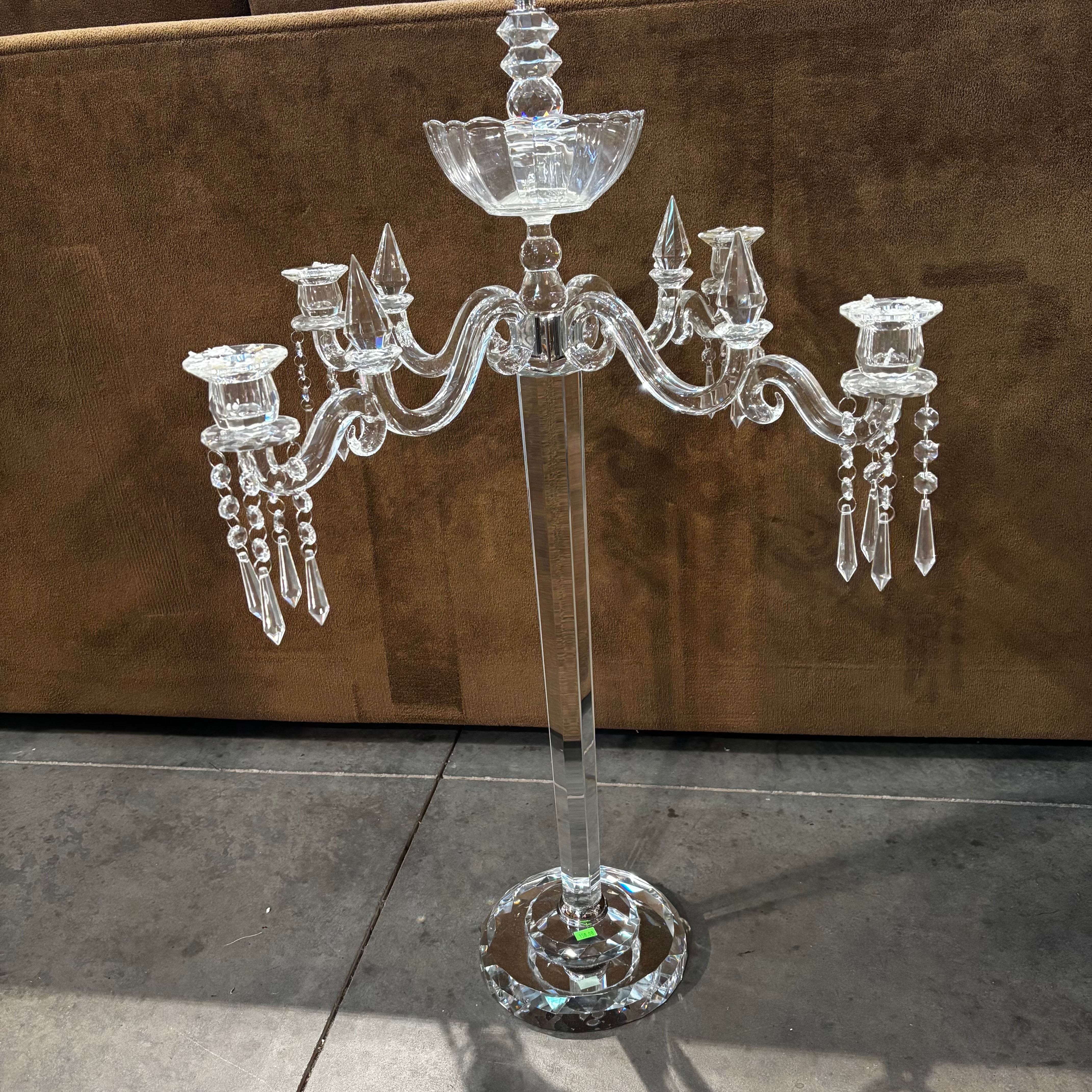 Stunning "Liberace-Style" Crystal Candelabra 33"x 17.5"