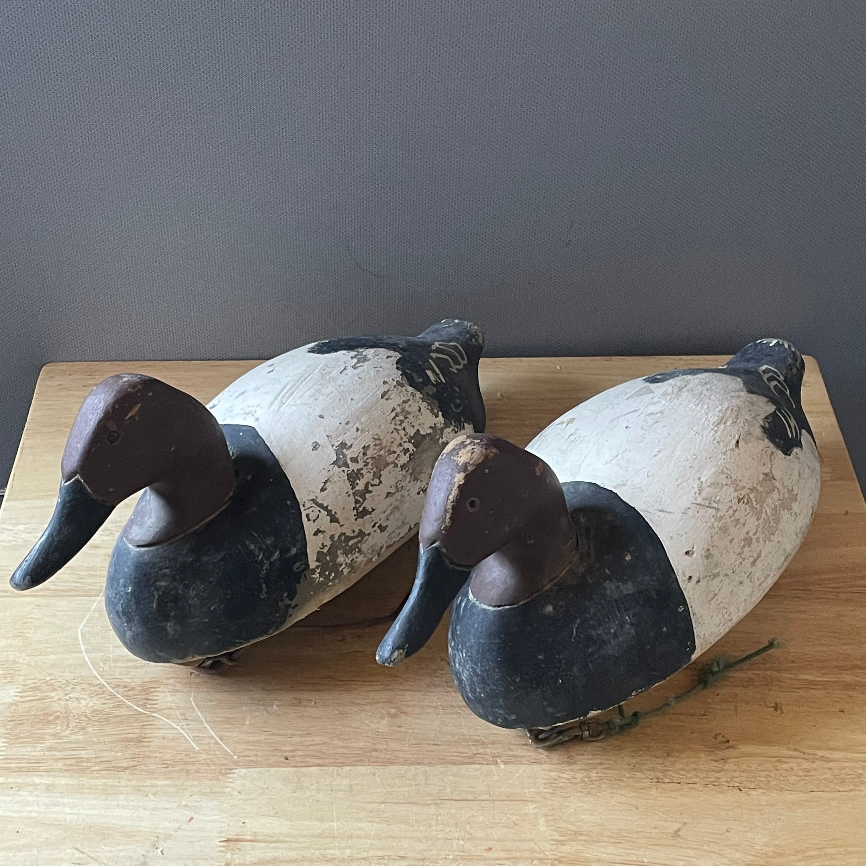 Vintage Handpainted Wooden Canvasback Drake Duck Decoy