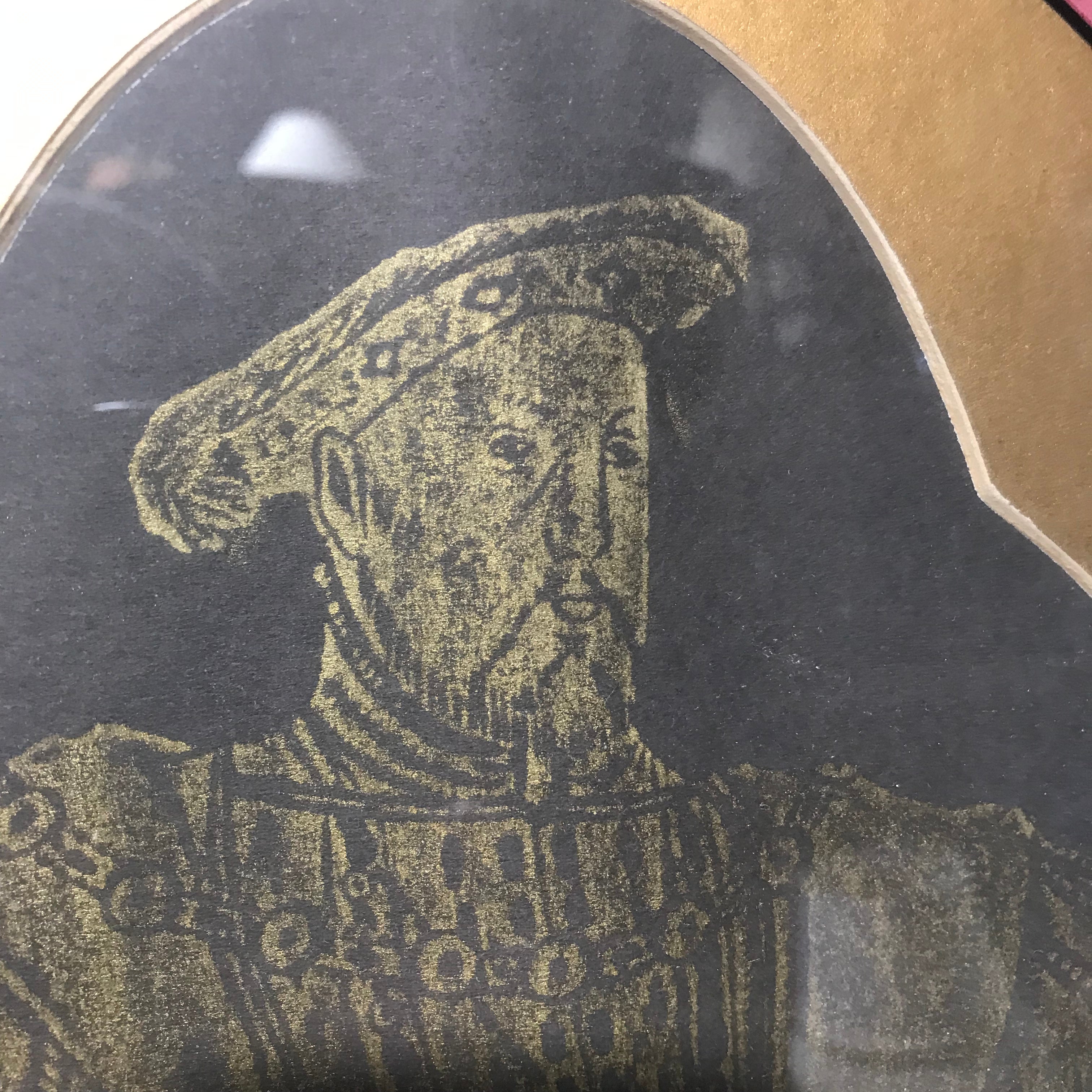 14"x 20.5" King Henry VIII Brass Rubbing From England Framed Wall Decor