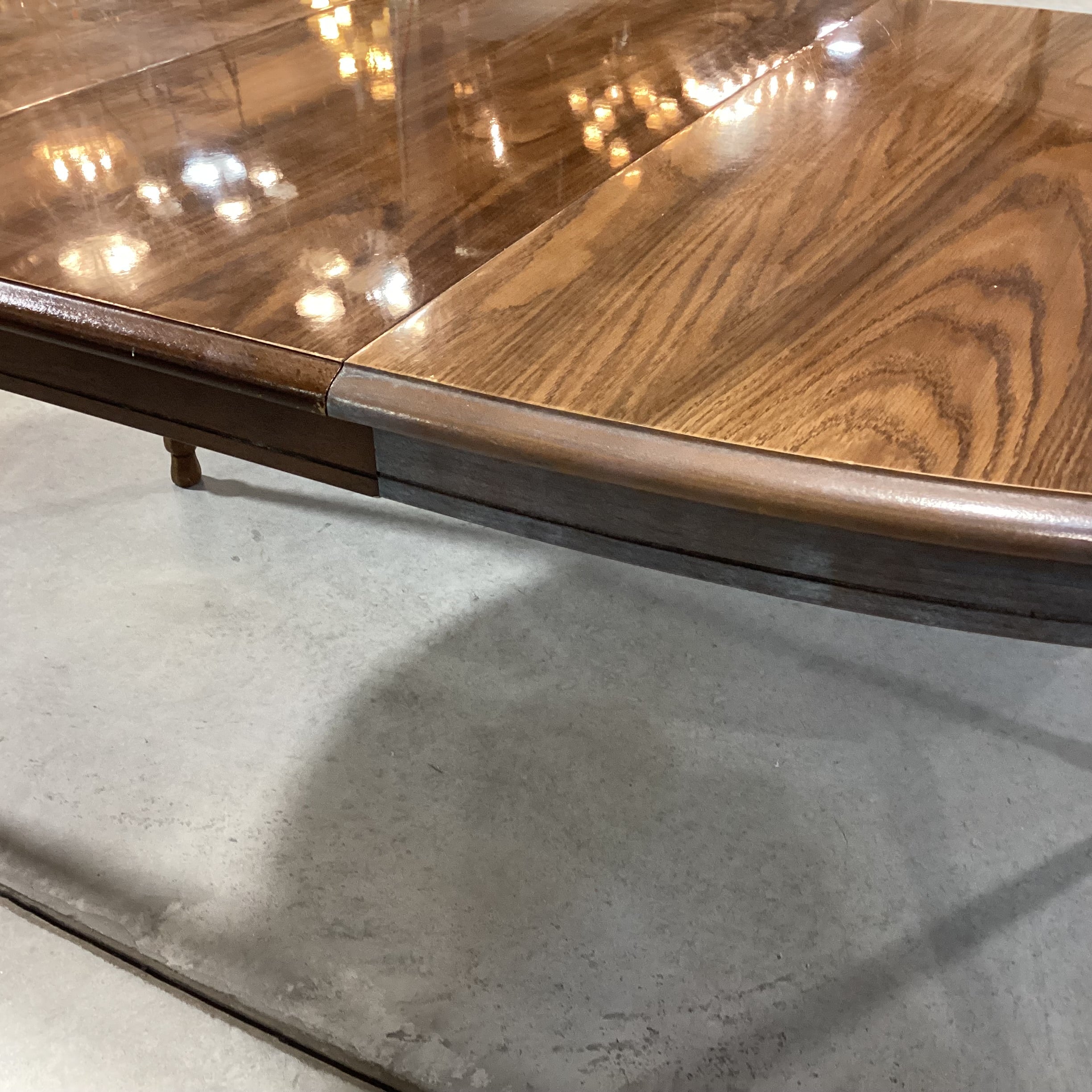 Vintage Carved Wood & Veneer 1 Leaf Oval Dining Table 70"x 38"x 29.5"