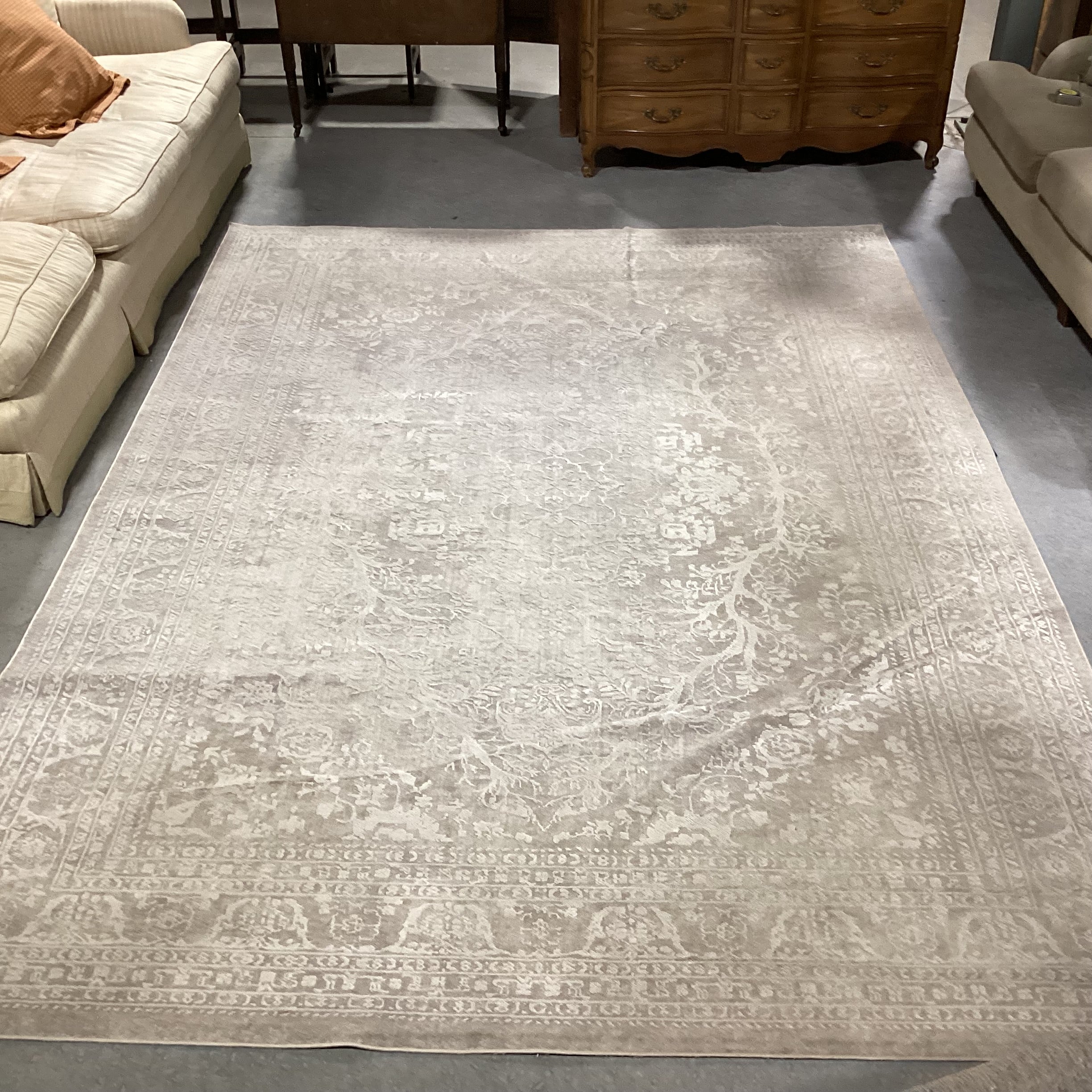 Safavieh Reflection Beige Creme Raised Woven Rug 9'x 12'