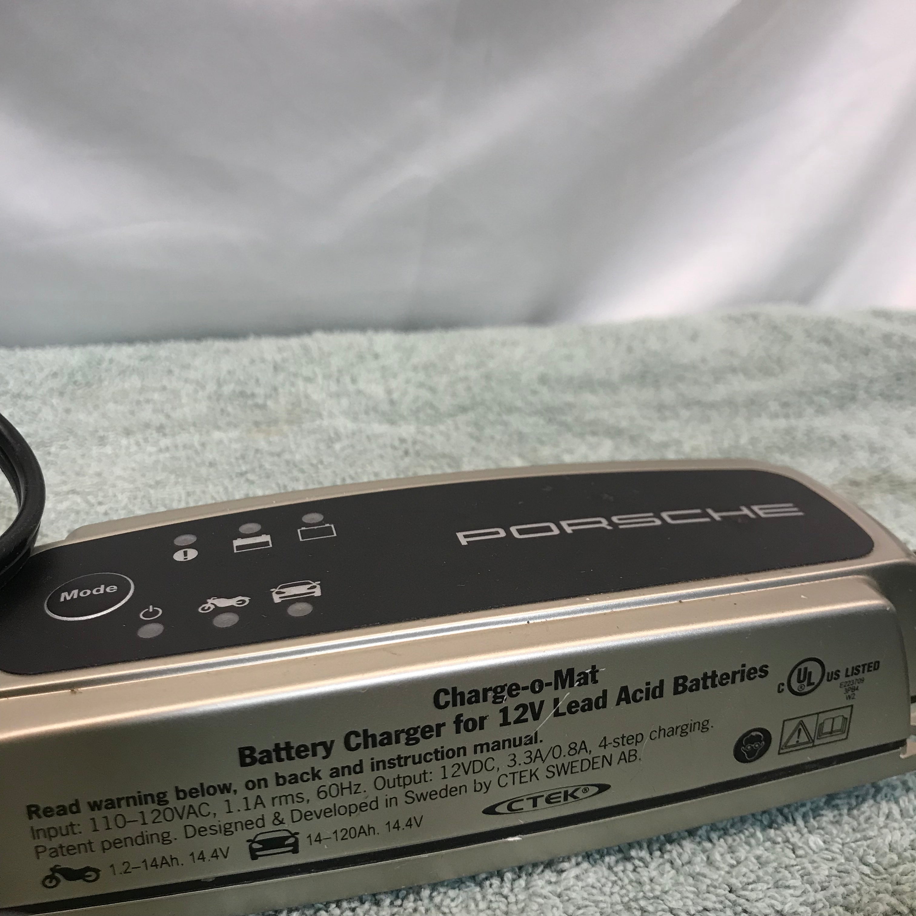 Porsche Charge-o-Mat Battery Charger For 12V Lead Acid Batteries