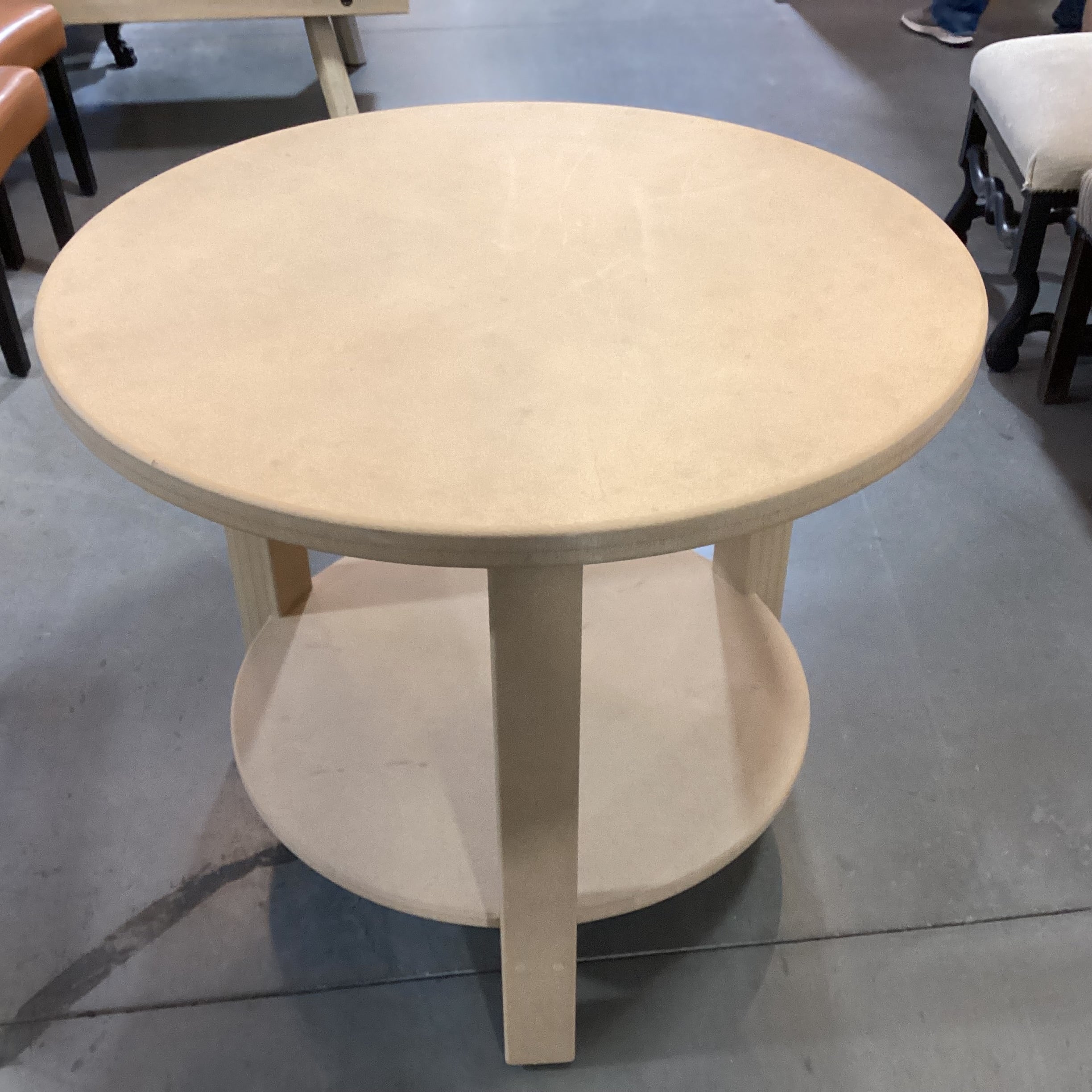 Round 2 Tiered Composite Wood Accent Table 36" Diameter x 30"