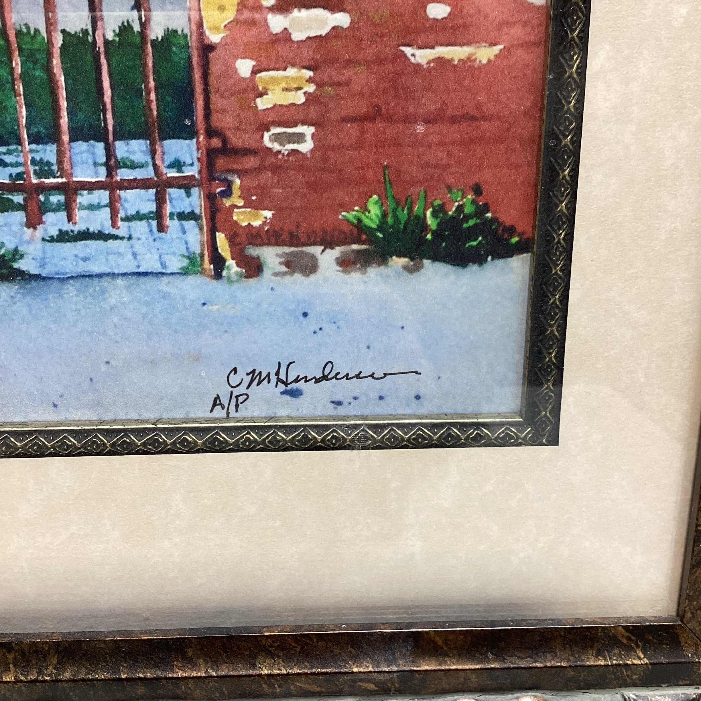 C.M. Henderson Signed Artist's Proof Framed Print 16.5" x 20"