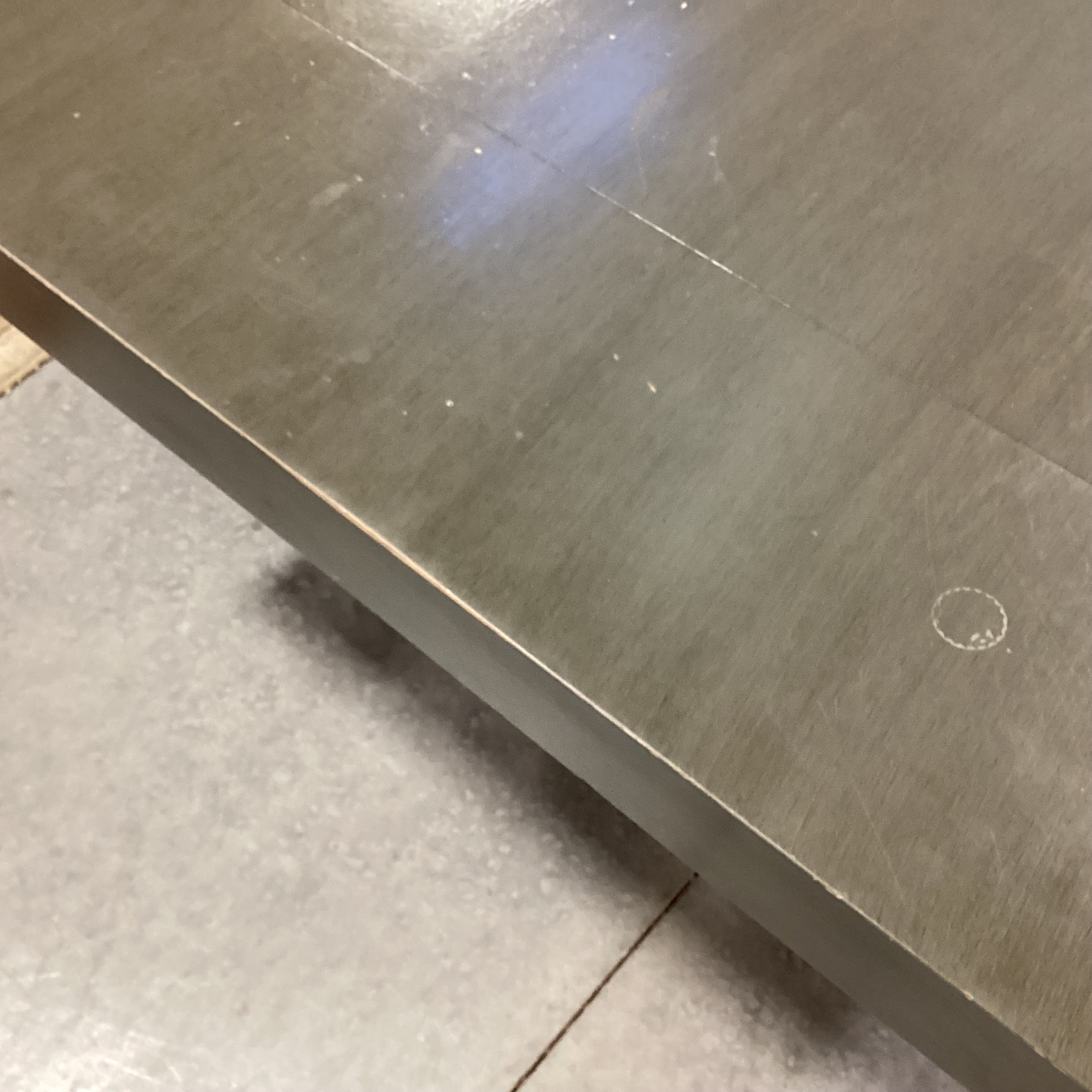 Standard Furniture Grey Finish Trestle & 2 End Leaves Dining Table 95"x 42"x 30"