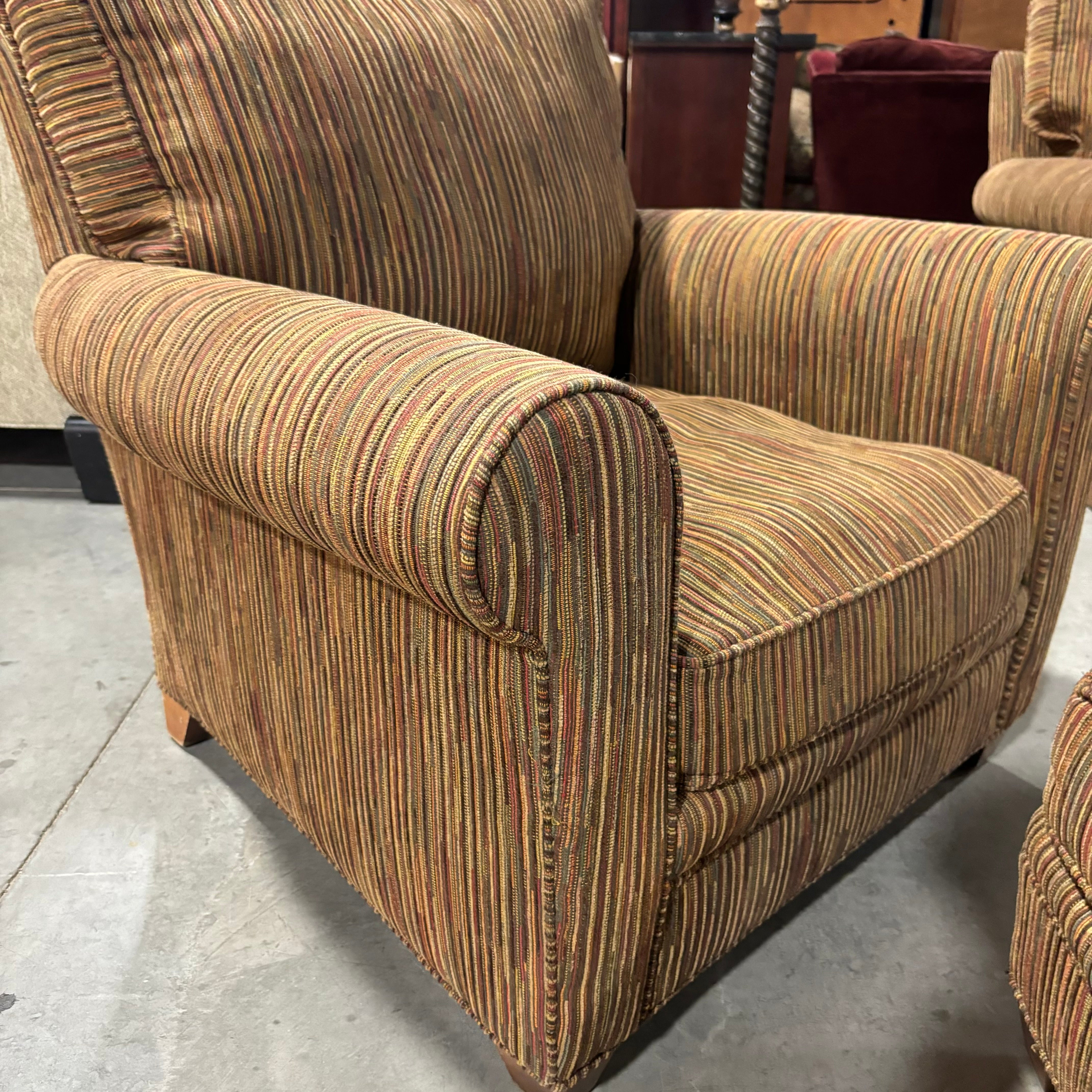 Home Gear Brown Multi Woven with Ottoman Chair 38"x 39"x 31"